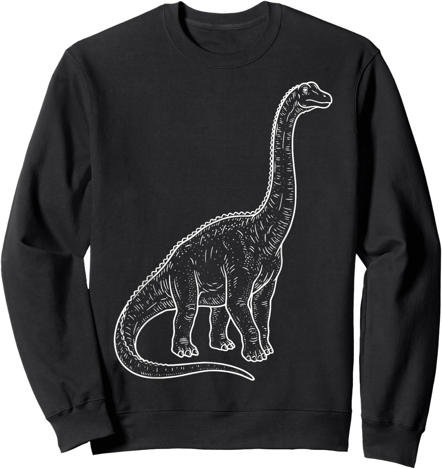 Brontosaurus Illustration Apatosaurus Sweatshirt - Sweatshirt | Black