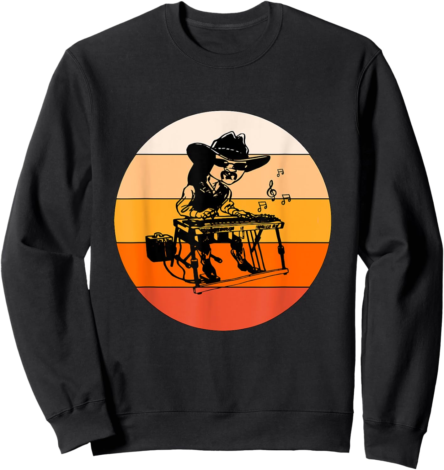 Vintage Pedal Steel Guitar Console Steel Guitar Dad Sweatshirt - Sweatshirt | Black
