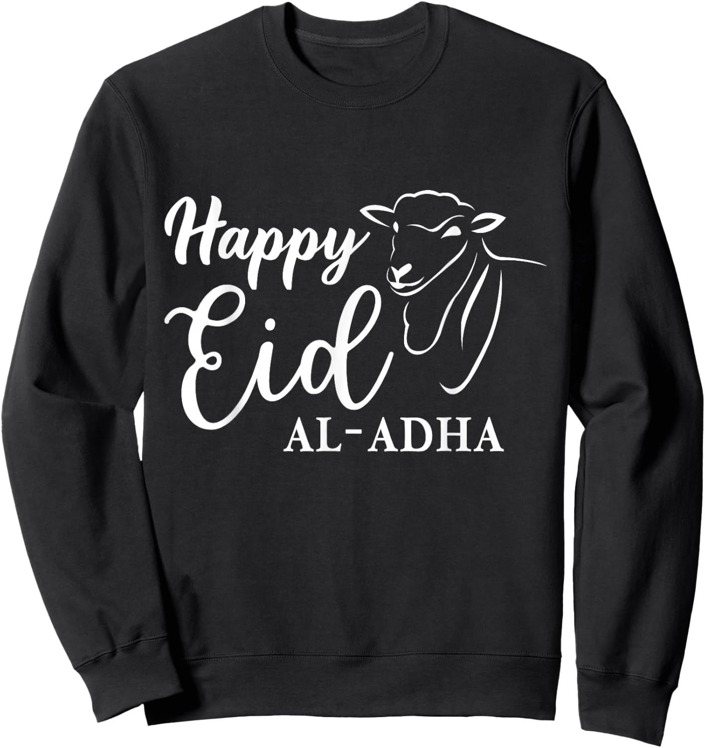 Eid Al-Adha Eid Mubarak Happy Eid Day Muslim eid 2025 kids Sweatshirt - Sweatshirt | Black