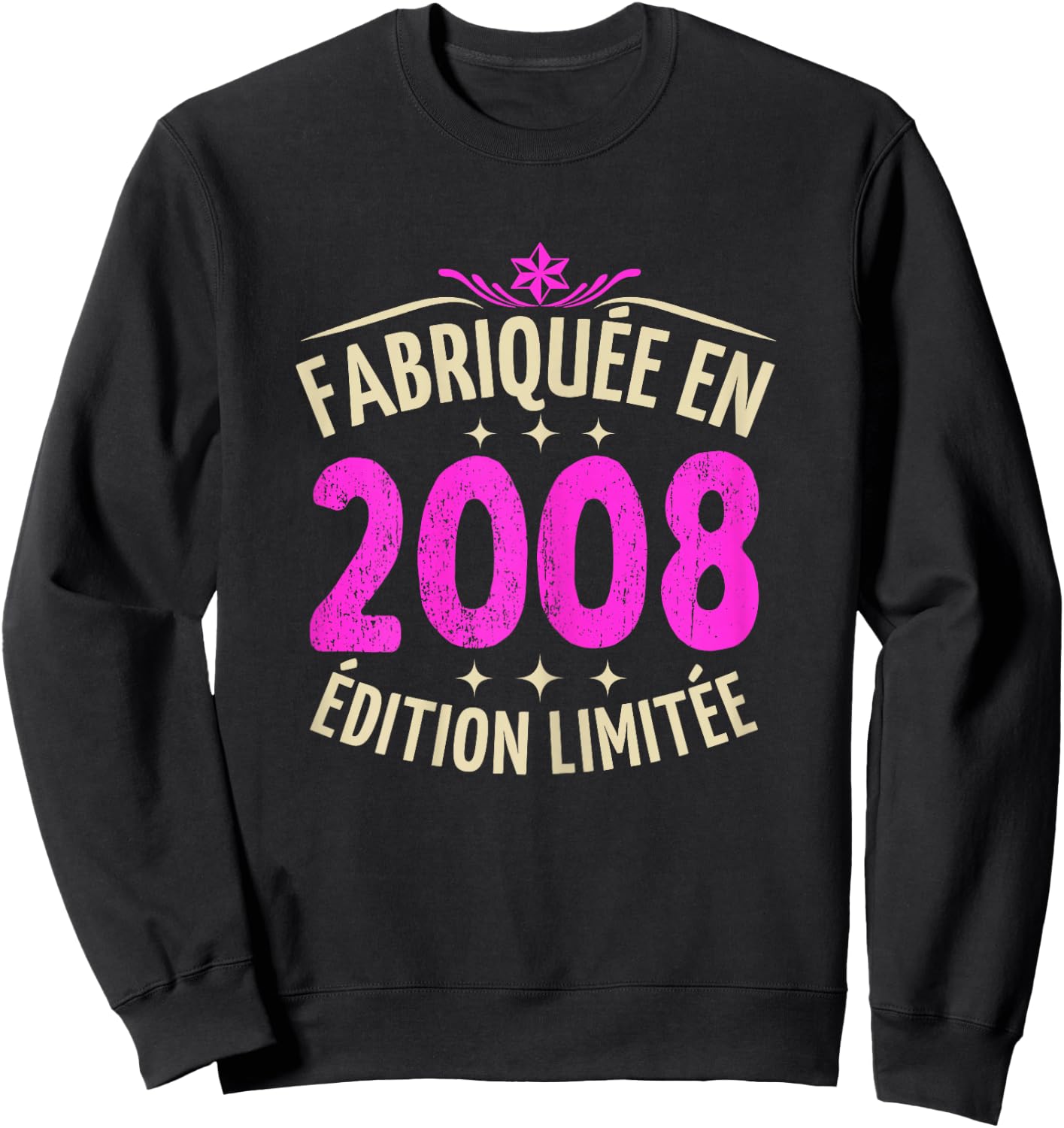 17 Years Woman 2008 Birthday 17 Years Girl Limited Edition , Black, Female X-Small Sweatshirt - Sweatshirt | Black