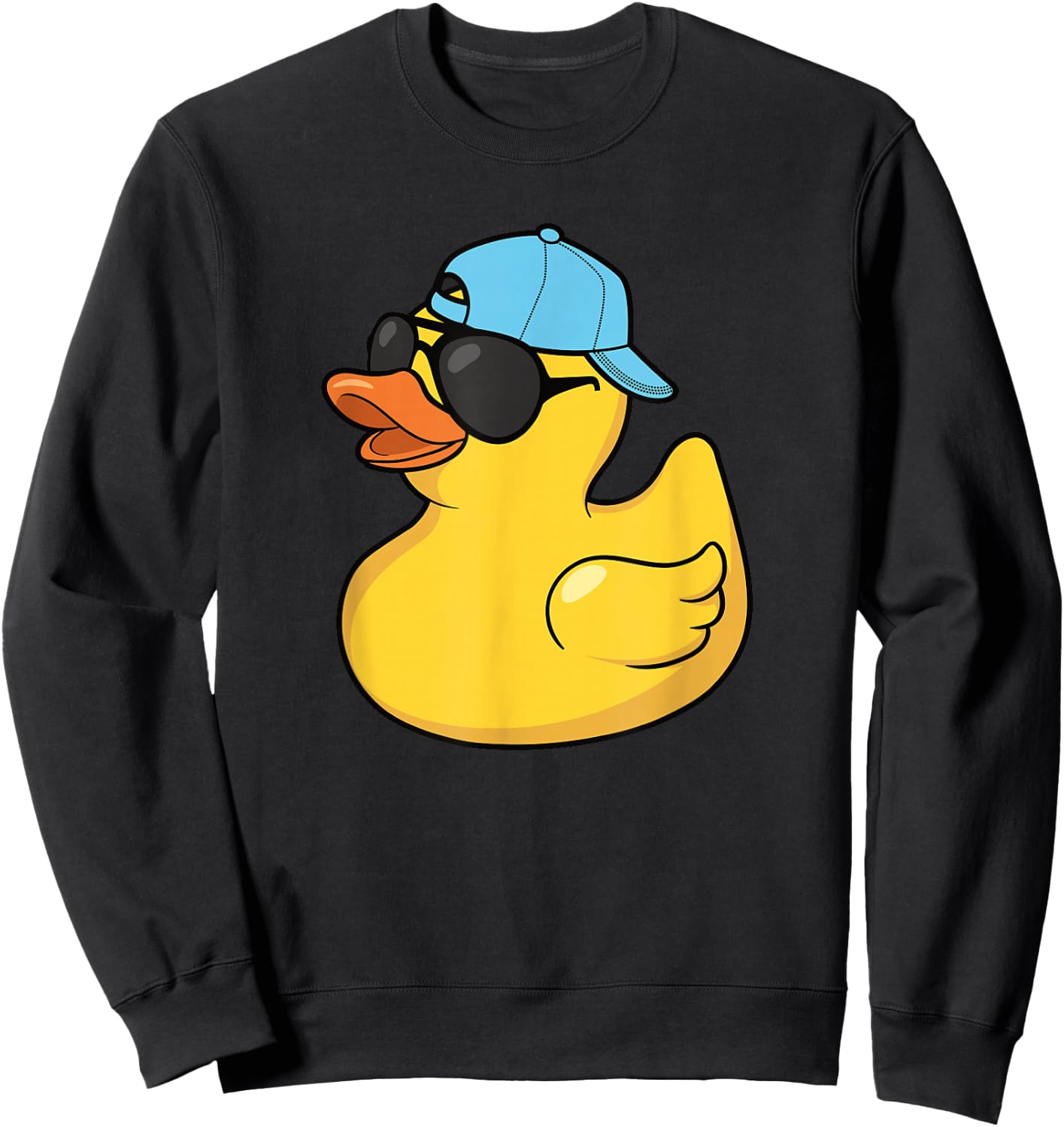 Cool Rubber Duck Sunglasses Funny Men Boys Kids Sweatshirt - Sweatshirt | Black