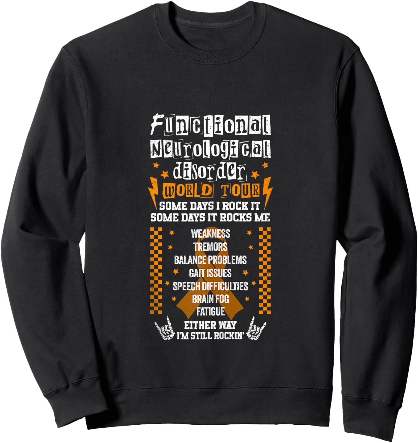 Functional Neurological Disorder FND Warrior Sweatshirt - Sweatshirt | Black