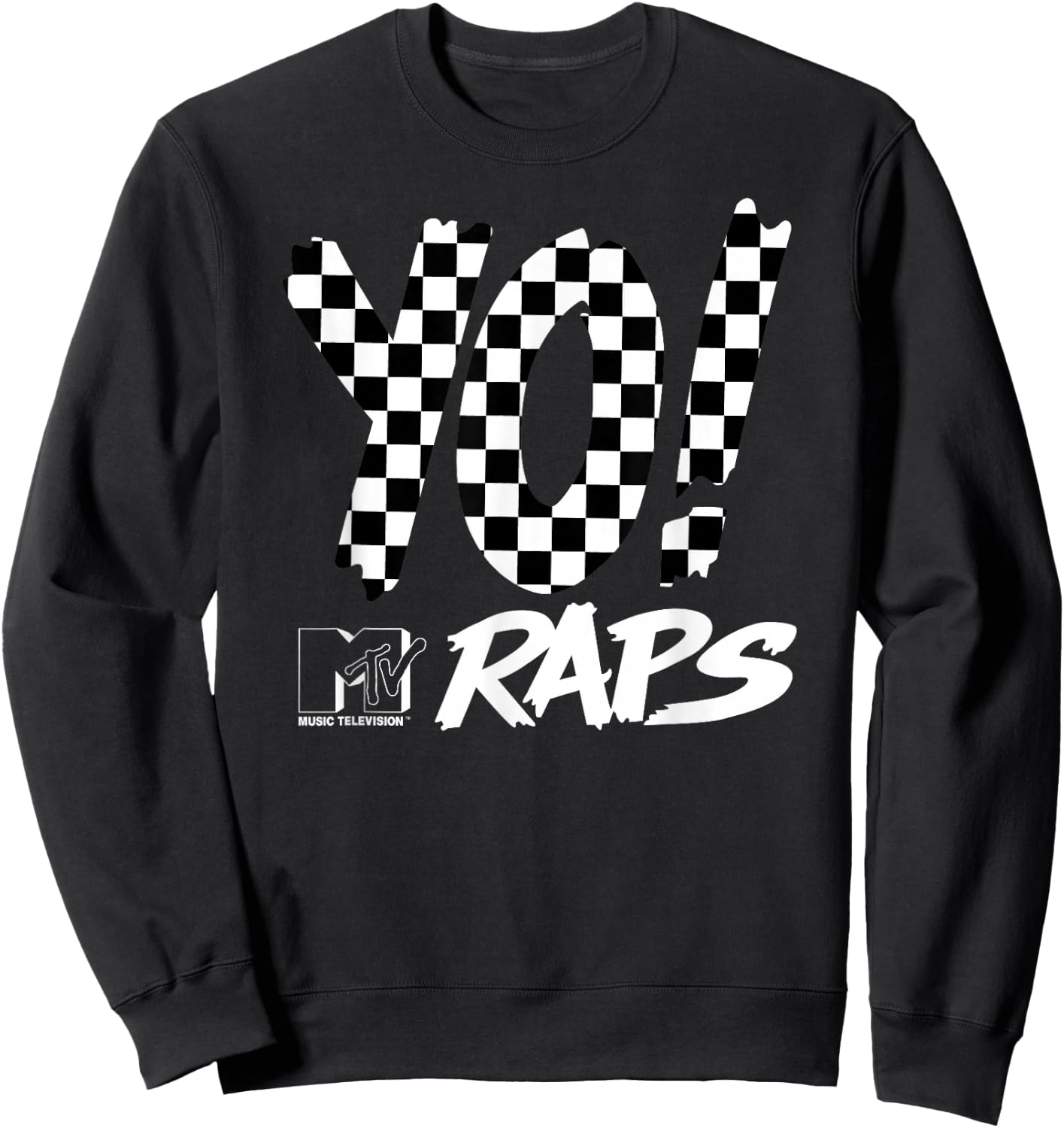Yo! MTV - Raps Checkered Sweatshirt - Sweatshirt | Black