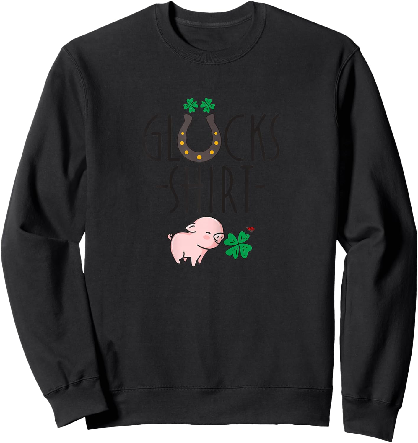 Women's Lucky - Lucky Charm Exam Graduation School Lucky Sweatshirt - Sweatshirt | Black
