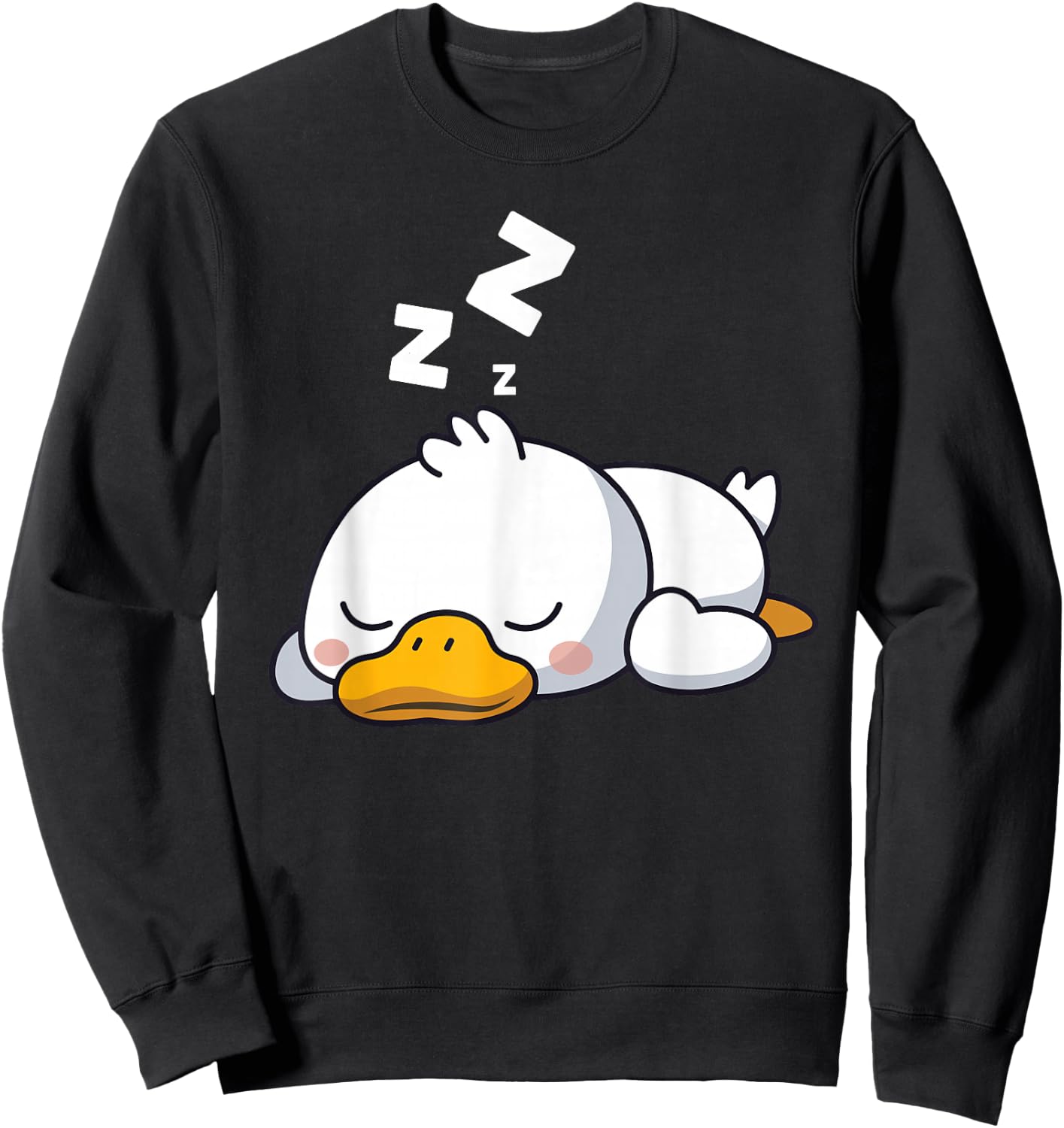 Cute Duck Sleeping Funny Duck Lover Sweatshirt - Sweatshirt | Black