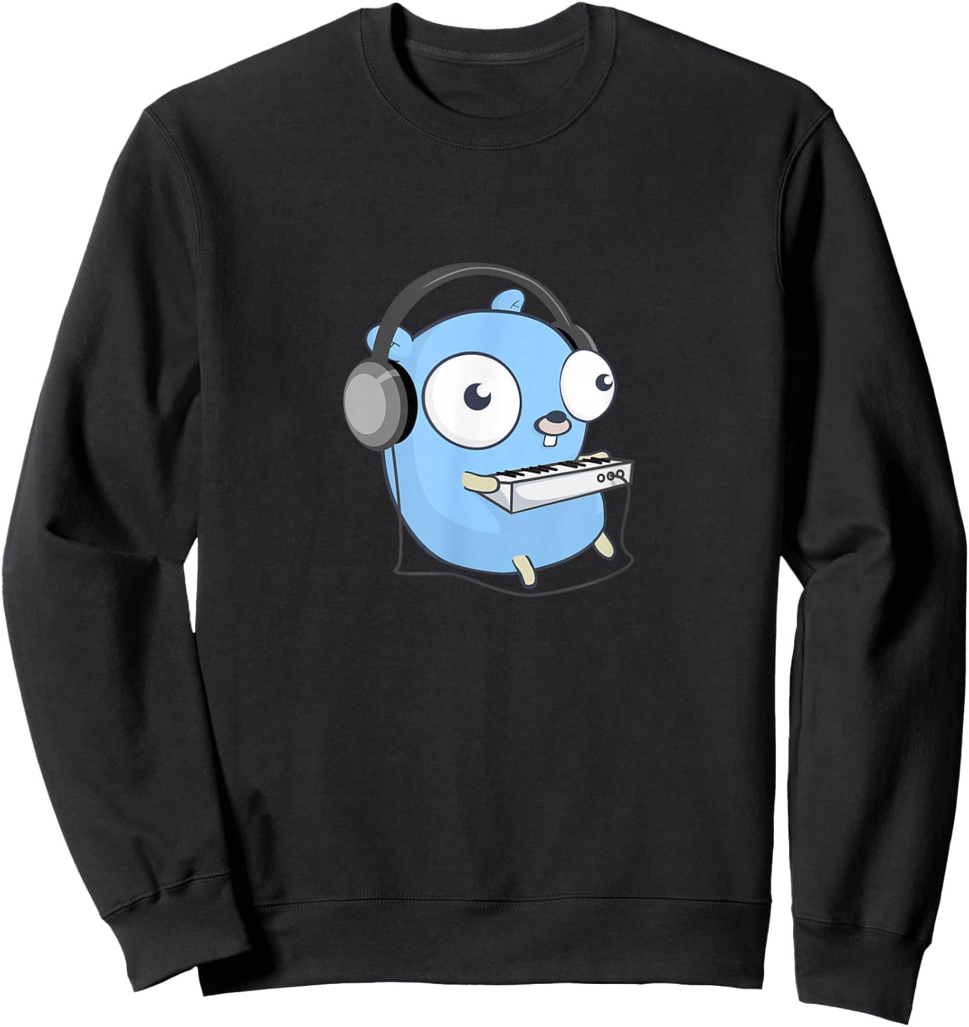 Go Developer golang music gopher Sweatshirt - Sweatshirt | Black
