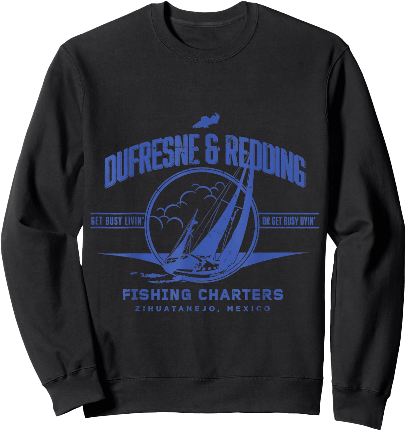 Vintage Dufresne & Redding Fishing Charters Sweatshirt - Sweatshirt | Black