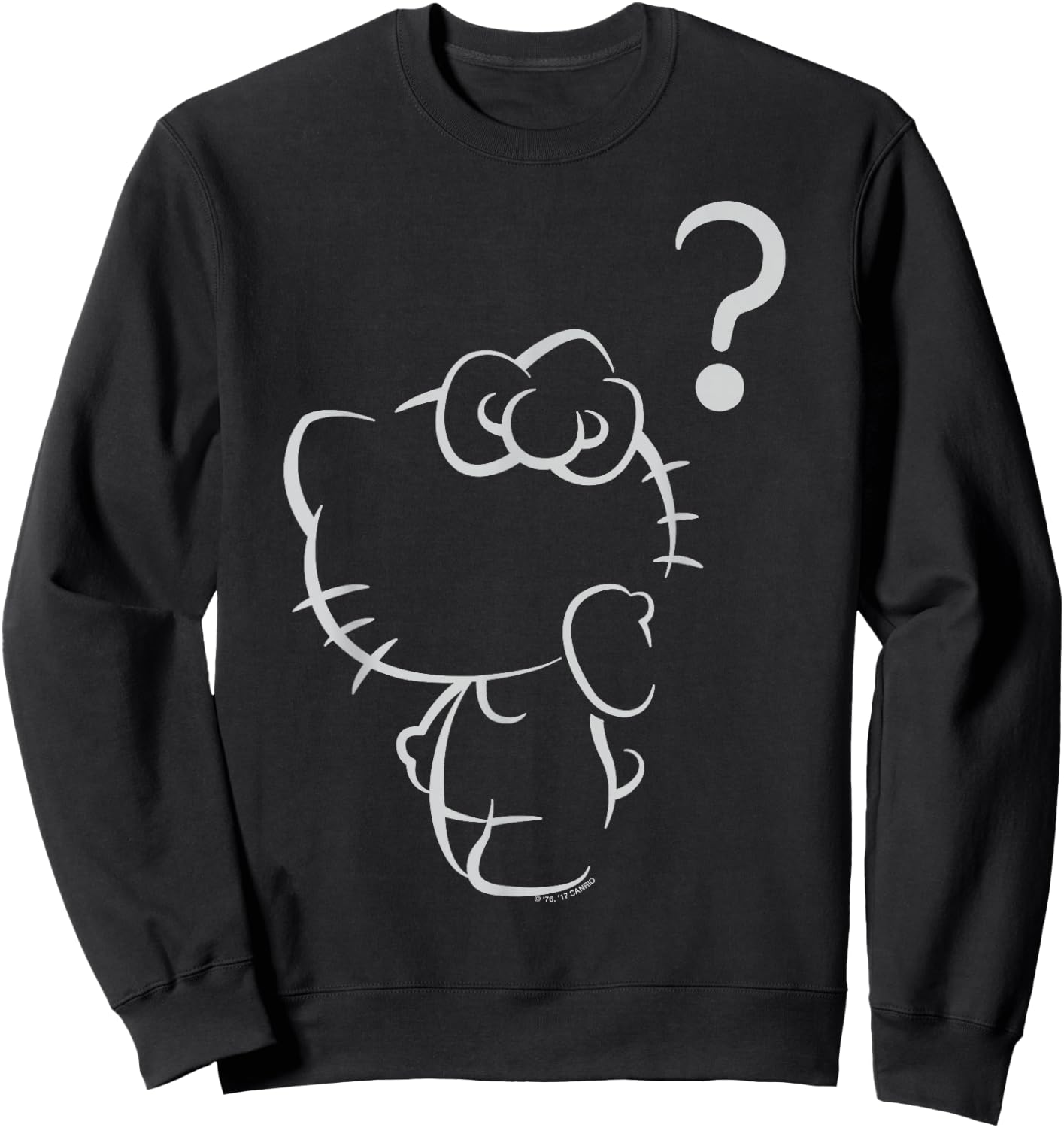 Hello Kitty Question Mark Shirt Sweatshirt - Sweatshirt | Black