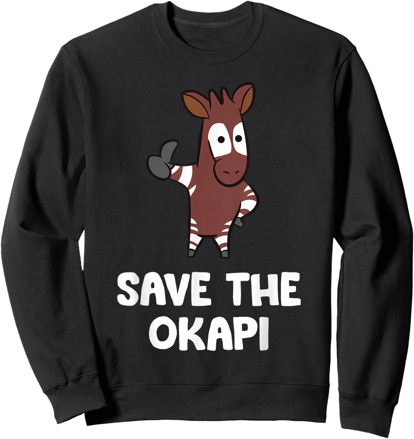 Save The Okapi Sweatshirt - Sweatshirt | Black