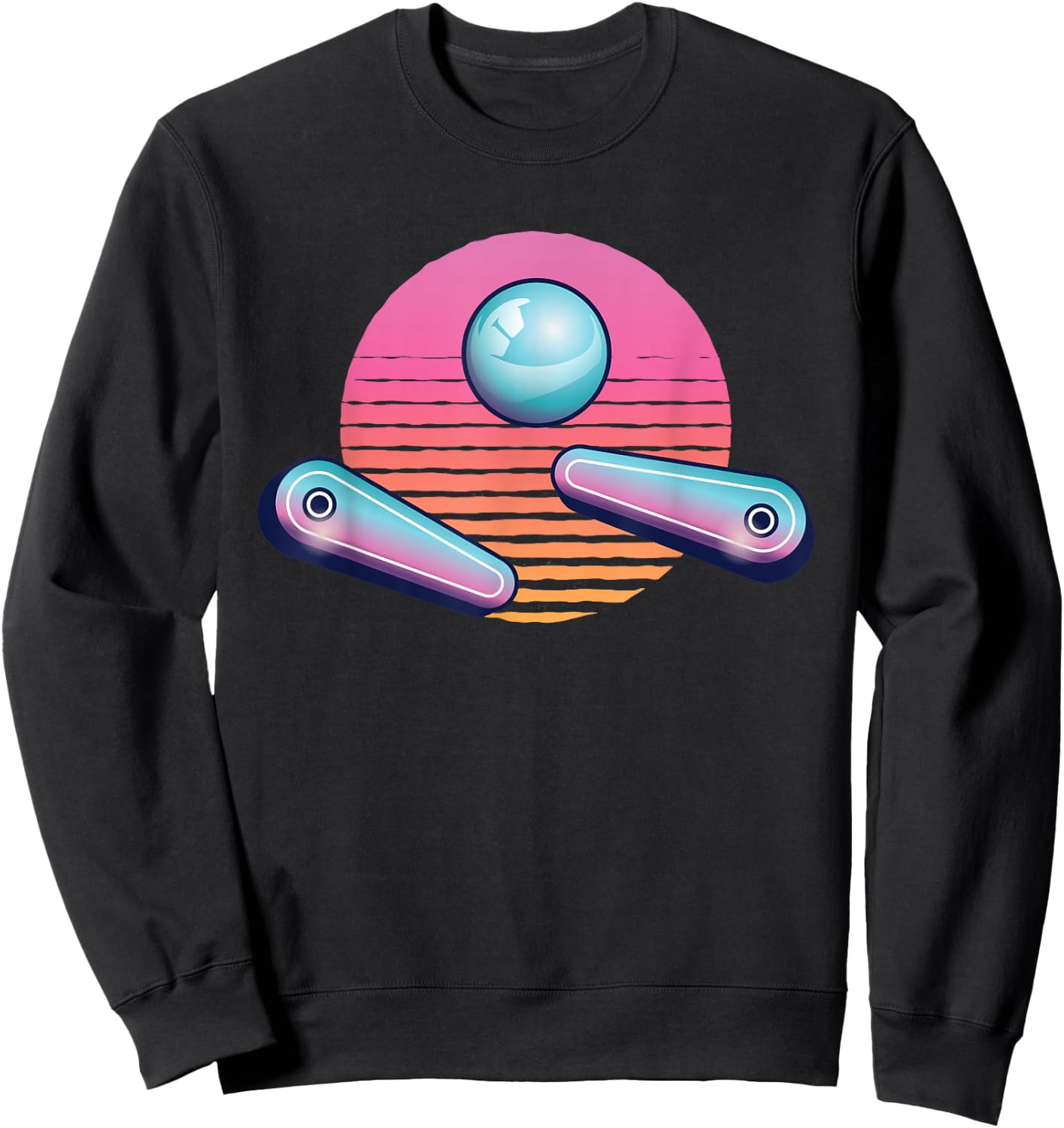 Pinball Arcade Game Machine 80s Retro Gamer Vintage Gaming Sweatshirt - Sweatshirt | Black