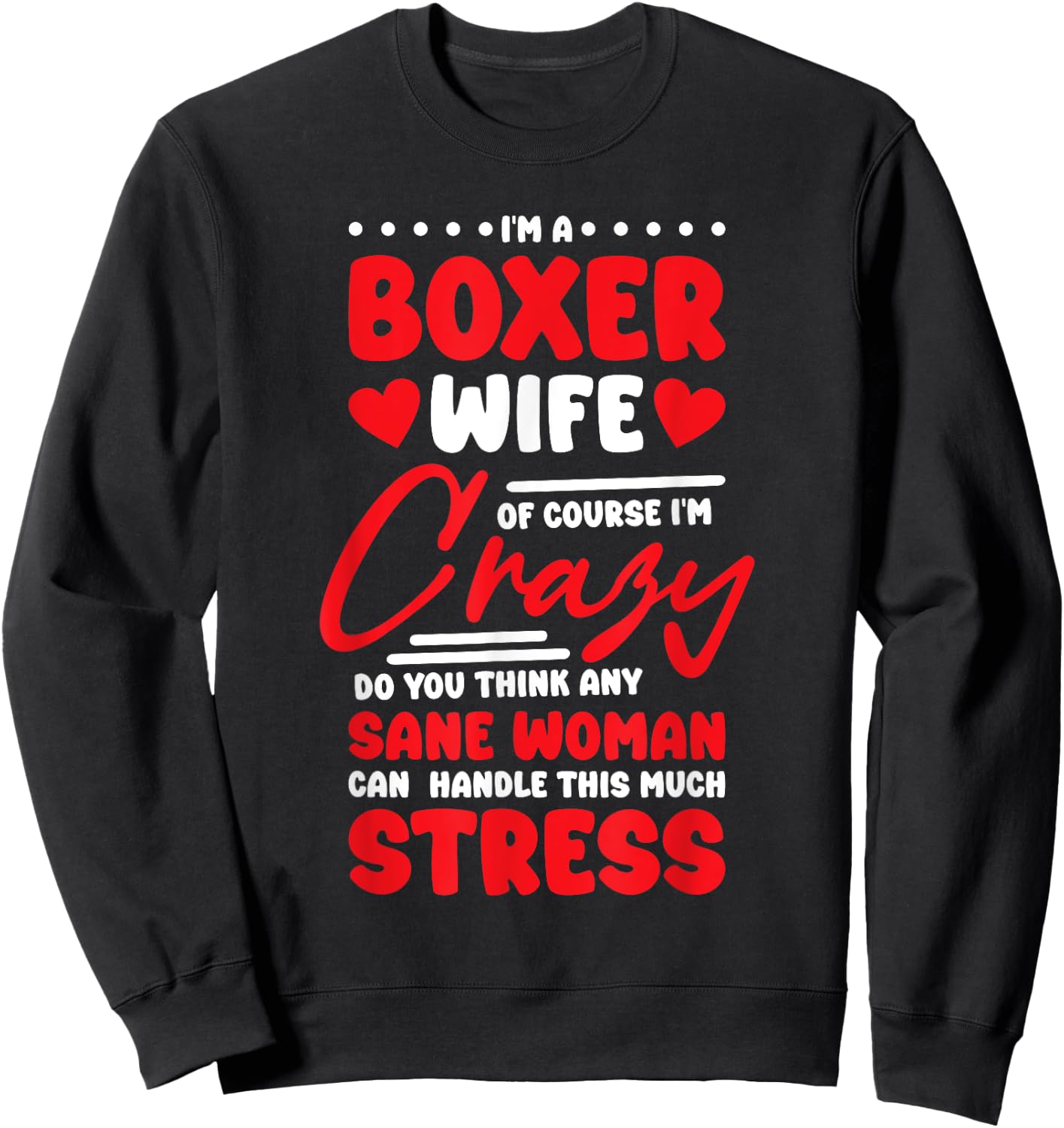 Boxer Wife Design Boxing Trainer and Boxing Lover Sweatshirt - Sweatshirt | Black