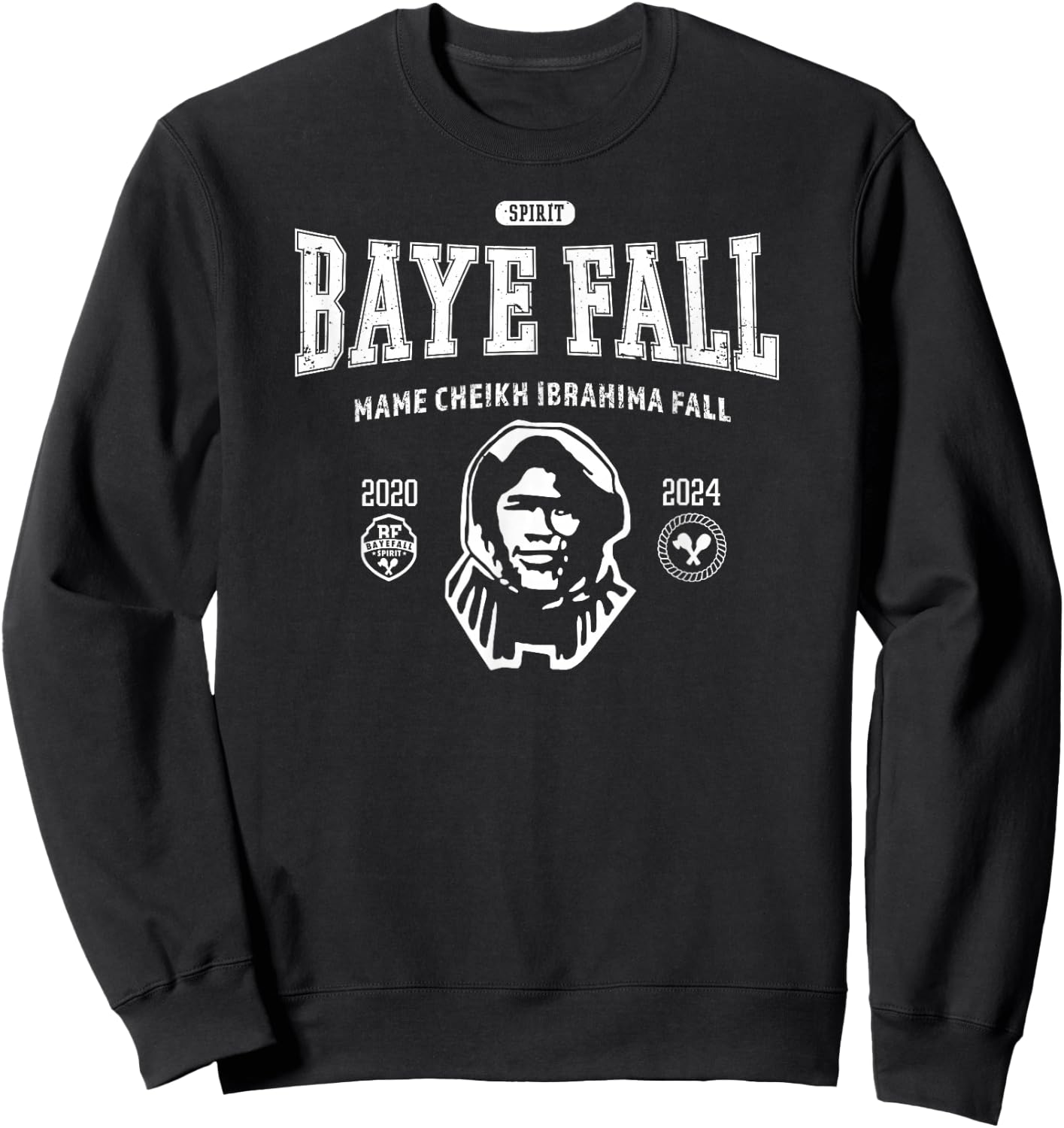 Name Cheikh Ibrahima Fall Baye Fall Mourid Senegal Bayefall , Black, S Sweatshirt - Sweatshirt | Black