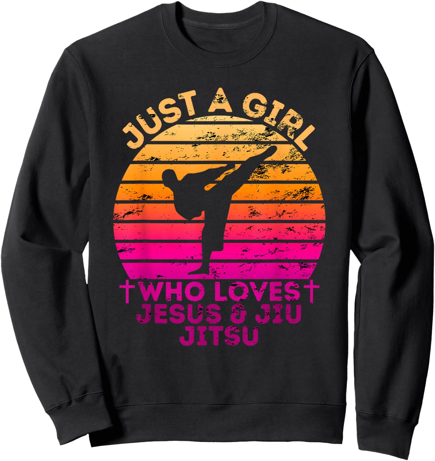 Just A Girl Who Loves Jesus And Jujutsu Sweatshirt - Sweatshirt | Black