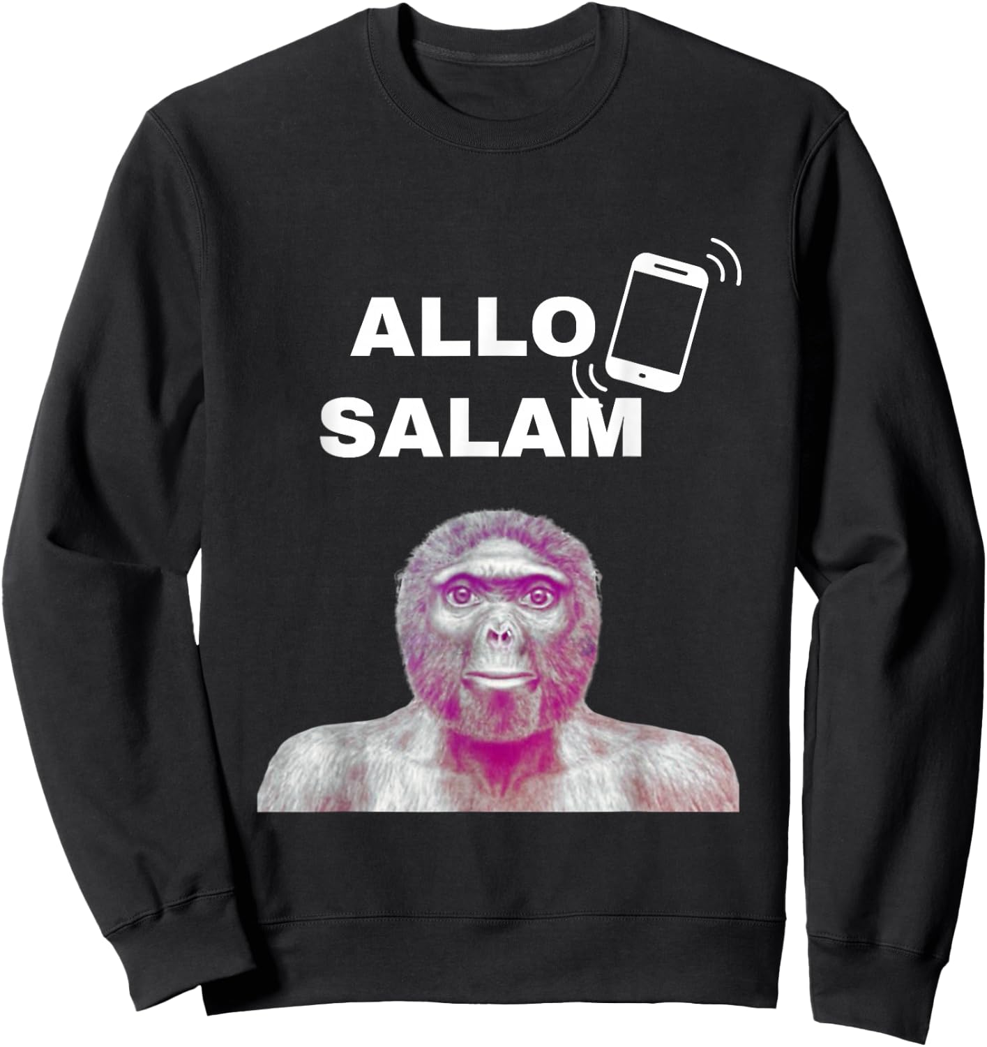 ALLO Salam Basem Sign Meme , Black, S Sweatshirt - Sweatshirt | Black