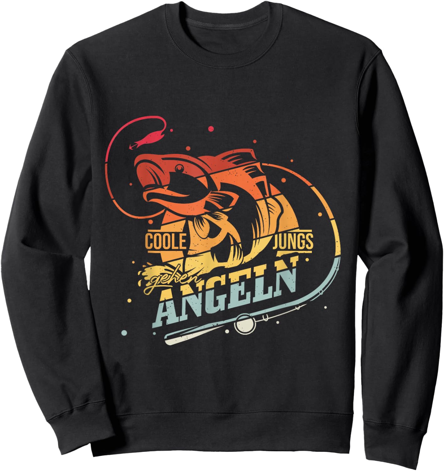 Cool Boys Going Fishing - Fisherman Gift Boys , black Sweatshirt - Sweatshirt | Black