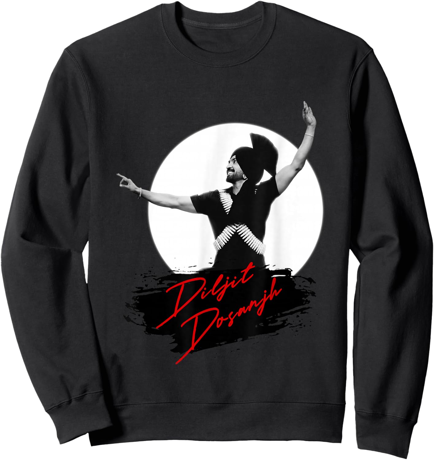 DIljit Morni Iconic Dance - Aura Tour Sweatshirt - Sweatshirt | Black