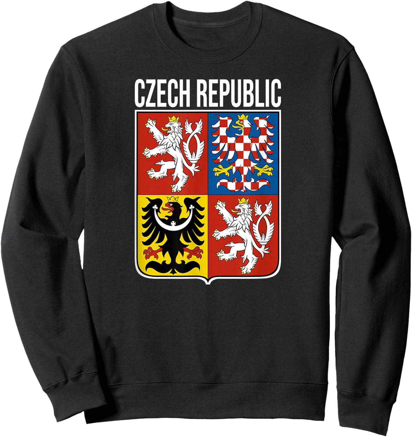 Flag Symbol of the Czech Republic , Black, S Sweatshirt - Sweatshirt | Black