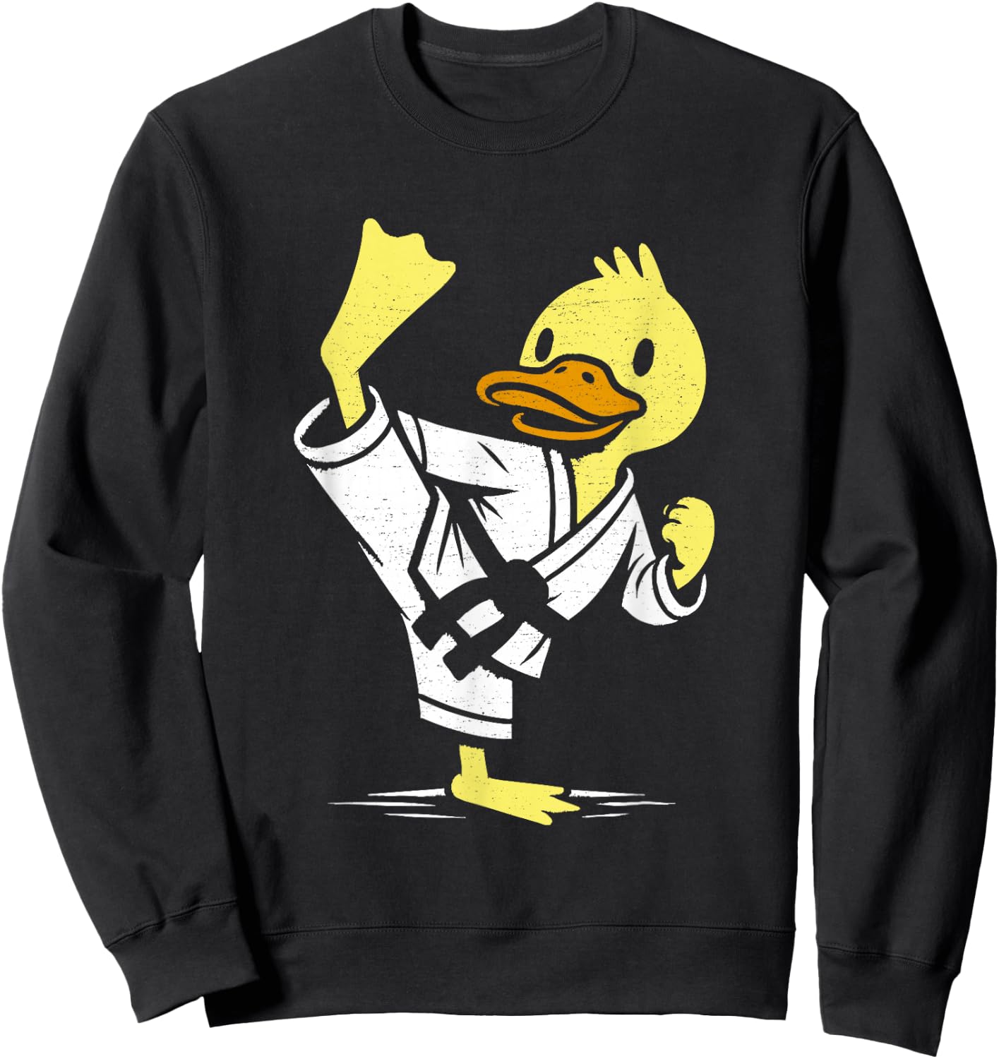Rubber Karate Duck For Duck Lovers , Black, S Sweatshirt - Sweatshirt | Black