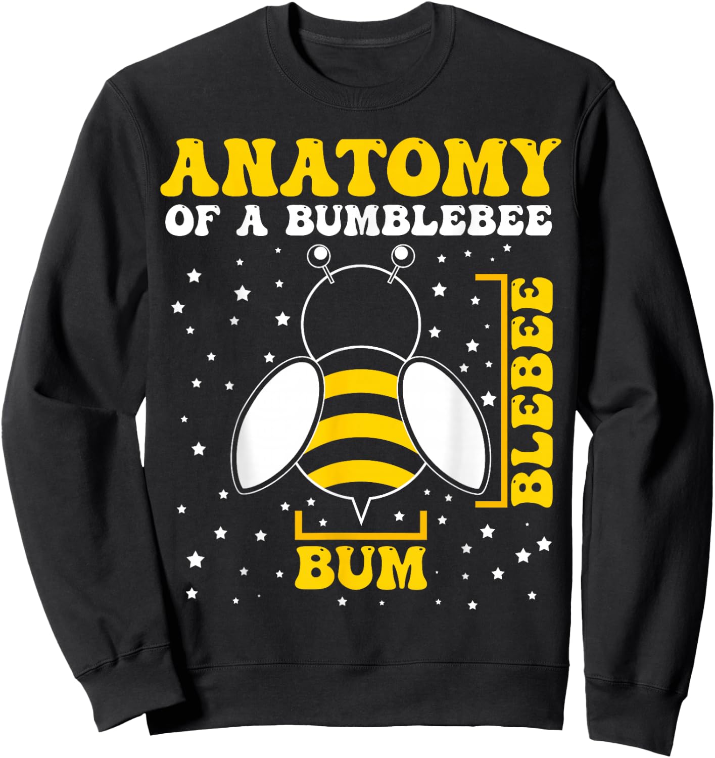 Bumble Bee Anatomy Bee Lovers Sweatshirt - Sweatshirt | Black