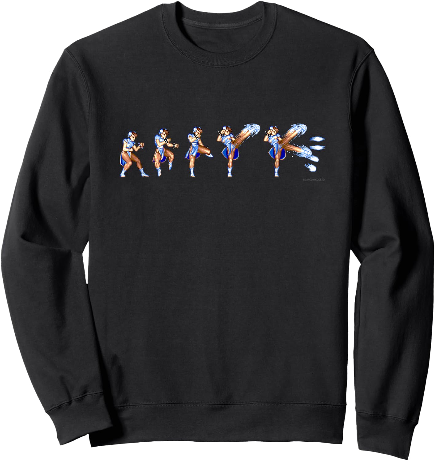 Street Fighter Ii Chun-li (hyakuretsukyaku) Sweatshirt - Sweatshirt | Black