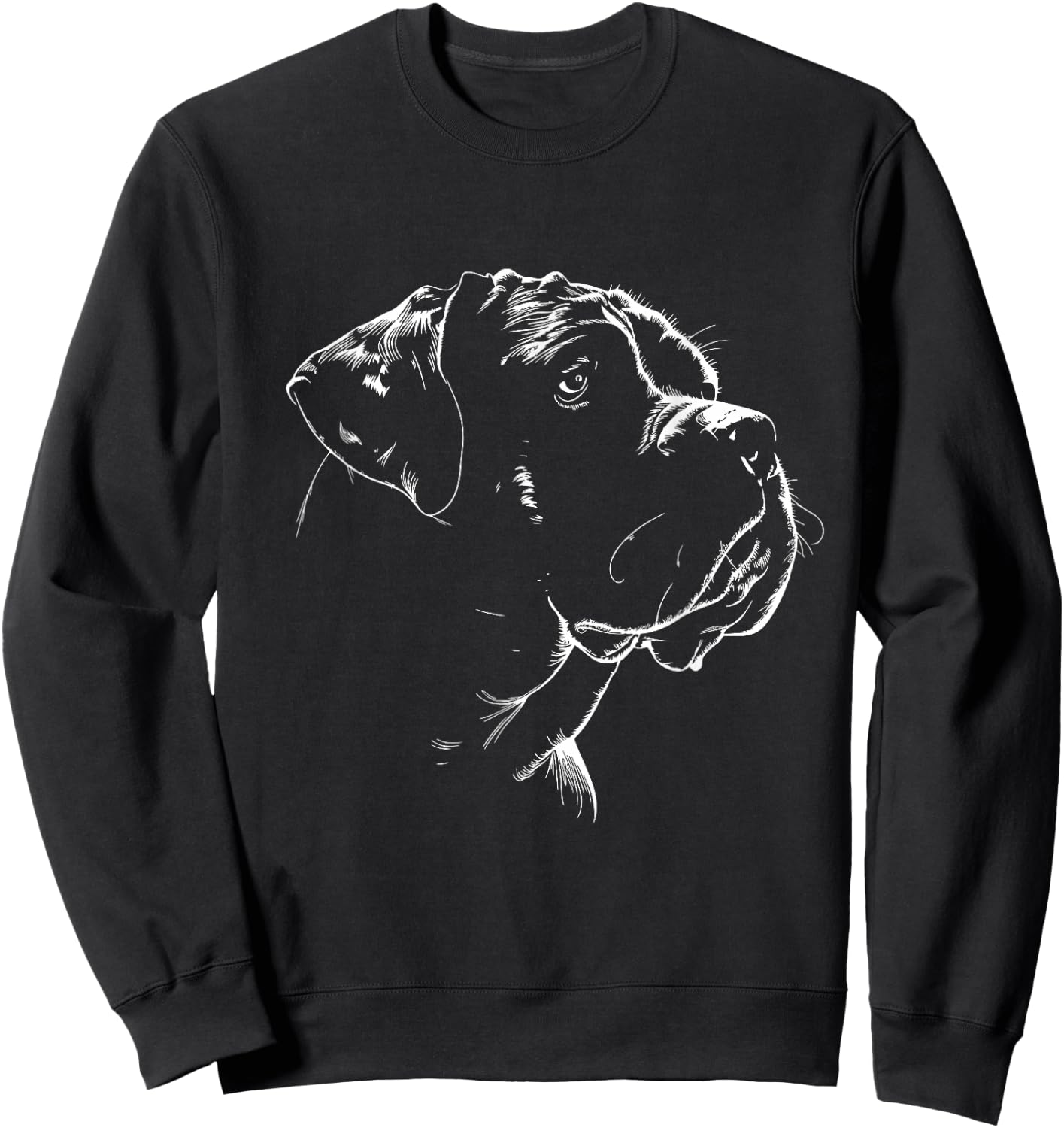English Mastiff Face Dog Graphic Design Sweatshirt - Sweatshirt | Black