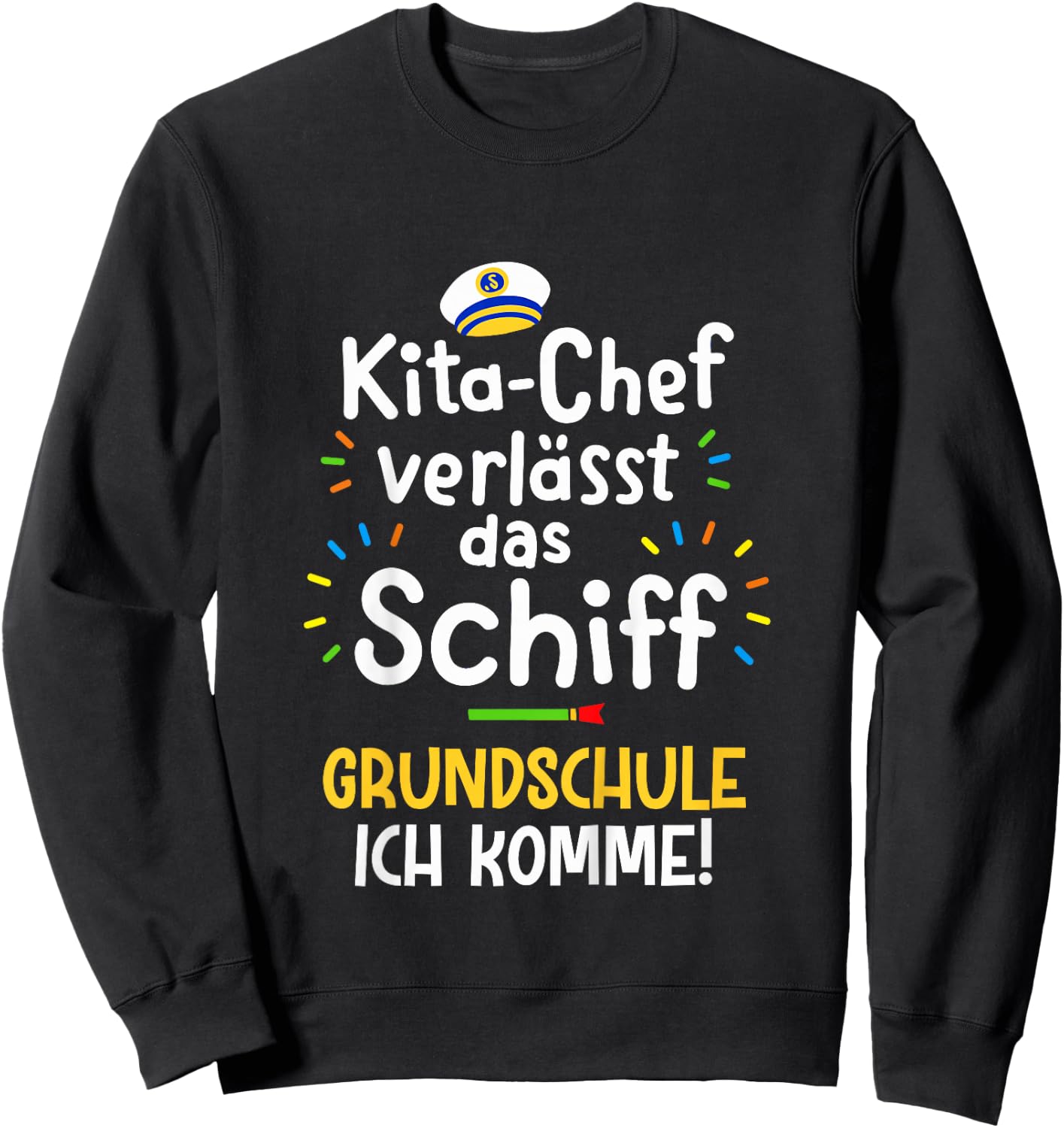 Kita Abgänger Verlässt Schiff Abschied Kindergarten Sweatshirt - Sweatshirt | Black