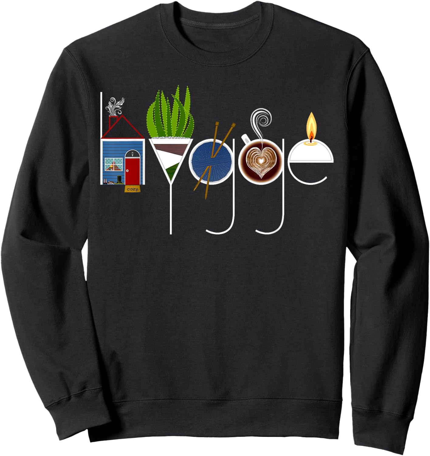 Hygge Home Ideas Sweatshirt - Sweatshirt | Black