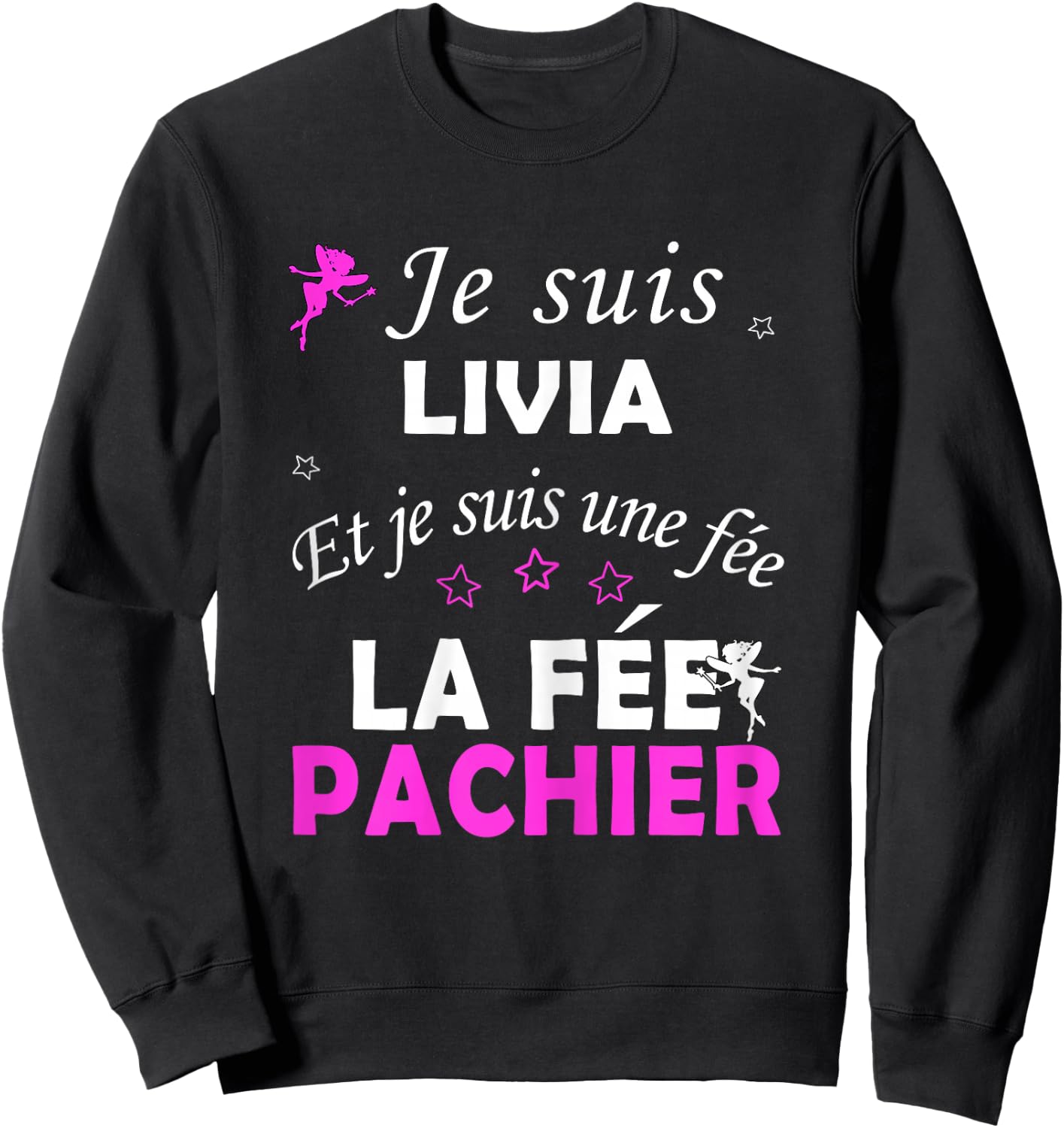 Livia , Black, Female X-Small Sweatshirt - Sweatshirt | Black