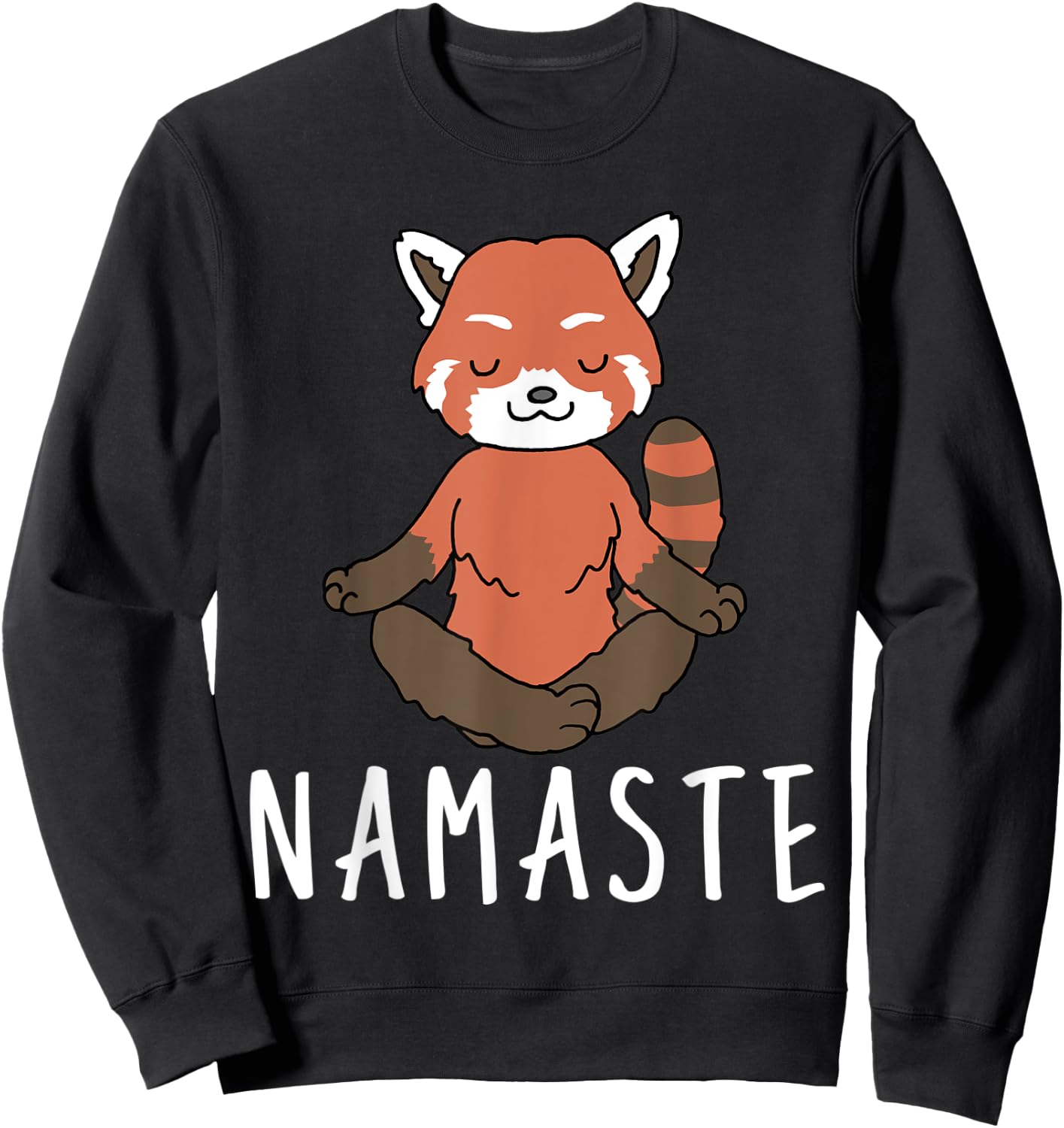 Red Panda Yoga Sweatshirt - Sweatshirt | Black