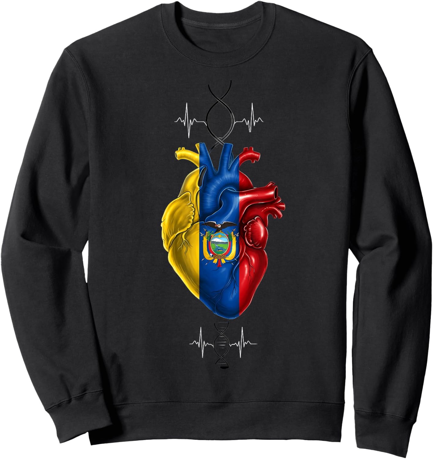 Ecuador Flag Ecuadorian Pride Sweatshirt - Sweatshirt | Black