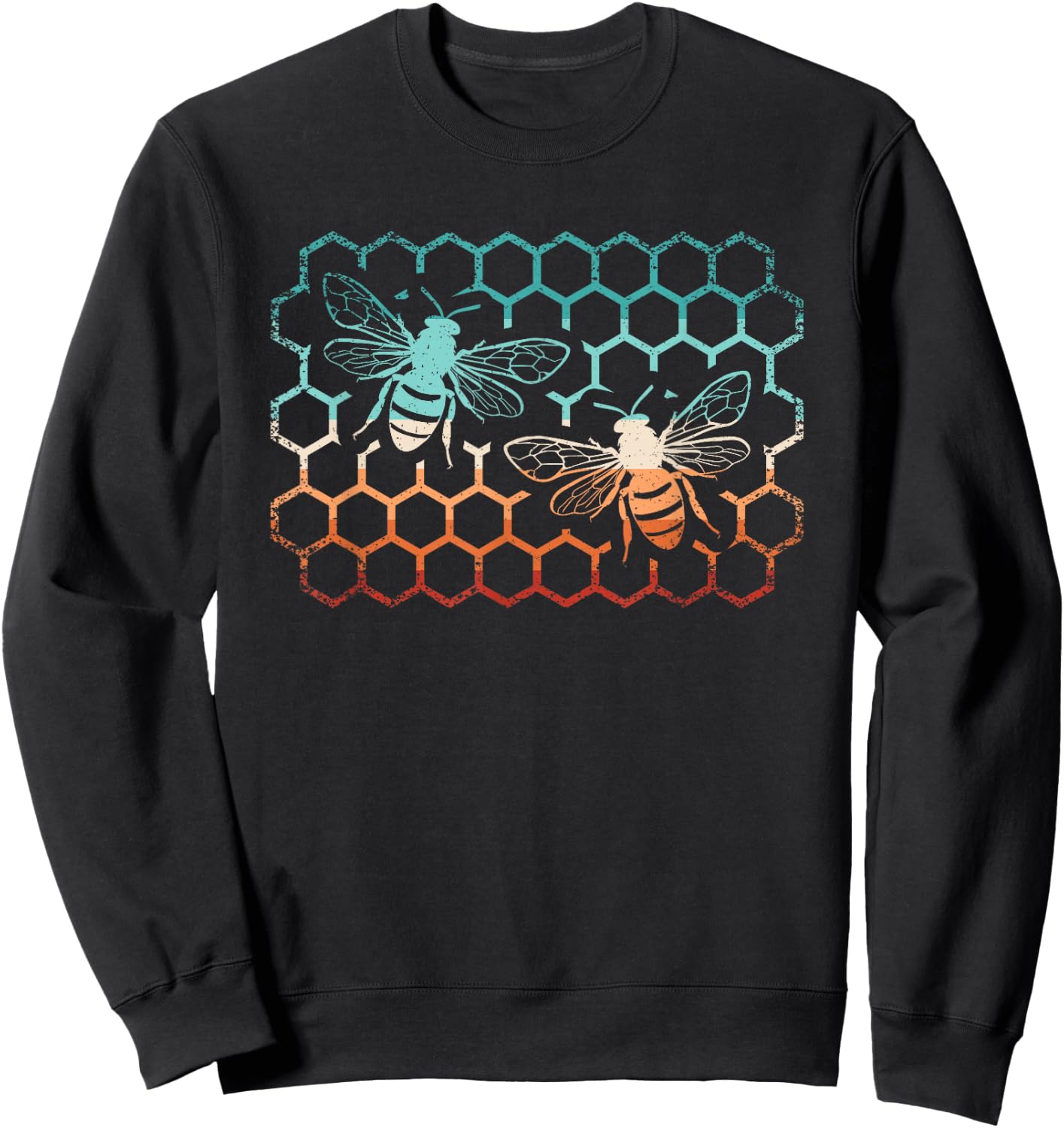 Bee Honeycomb Beekeeper Bumblebee Beekeeping Honey Men Sweatshirt - Sweatshirt | Black