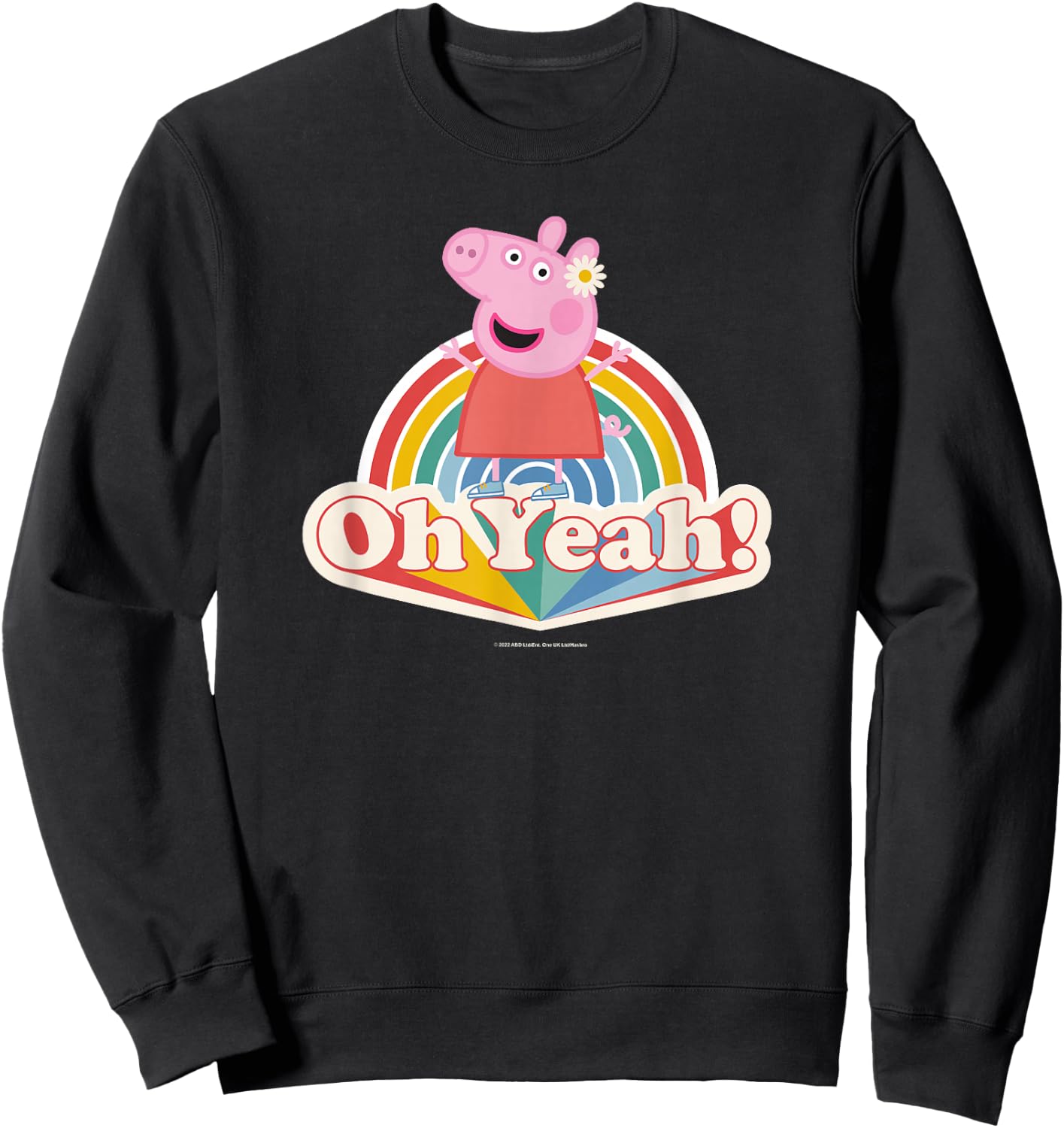 Peppa Pig Oh Yeah! Rainbow Daisy Queen Sweatshirt - Sweatshirt | Black