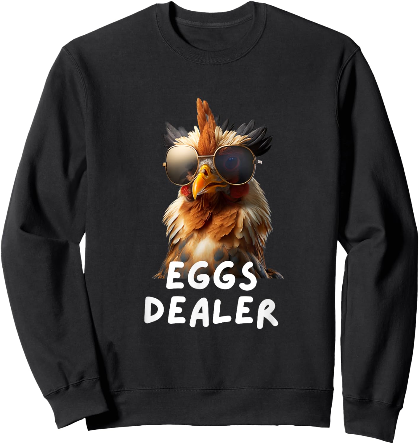 Eggs dealer funny chicken coop hendl chicken eggs , Black Sweatshirt - Sweatshirt | Black