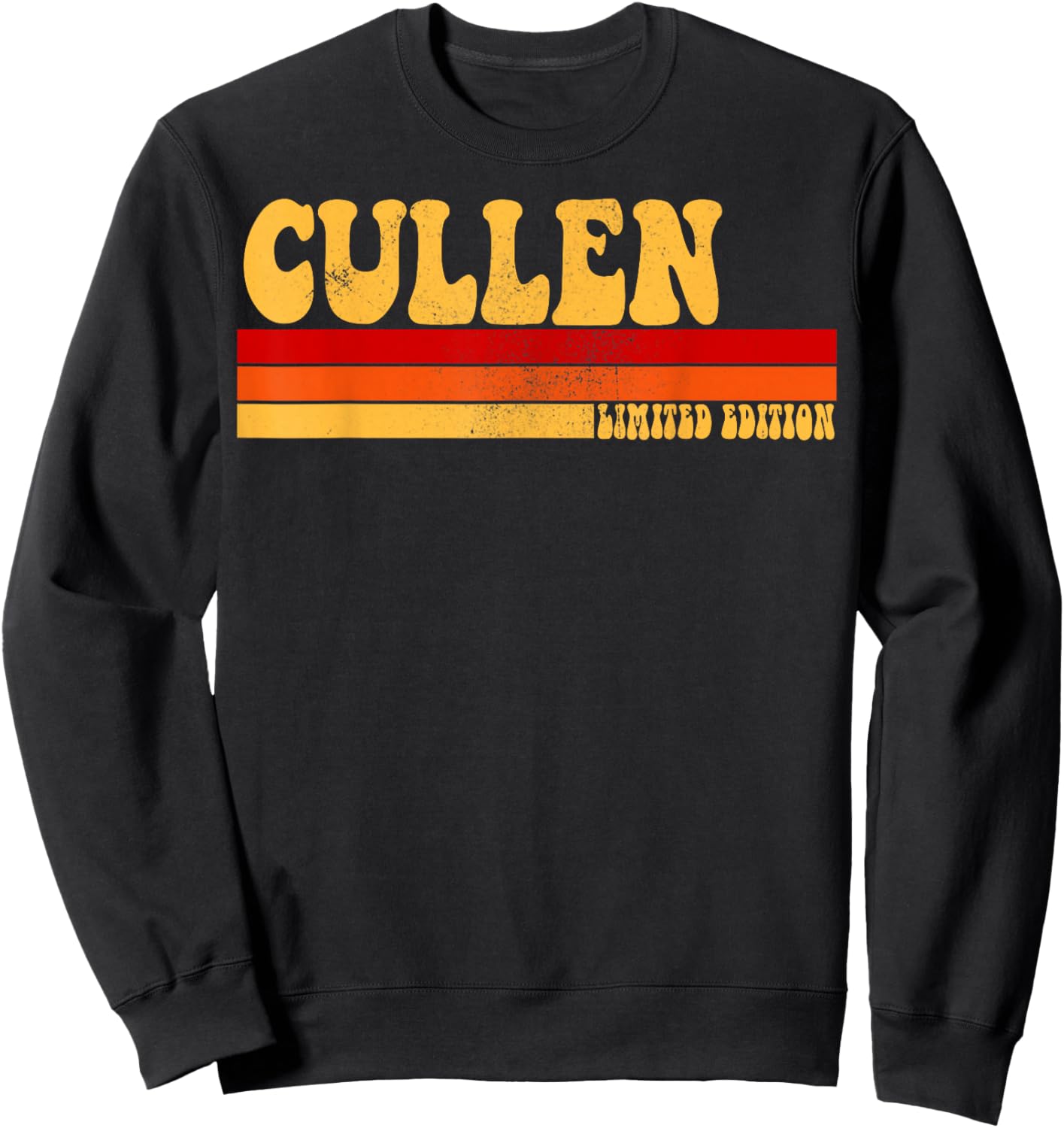 AmaStyle Co. CULLEN Name Personalized Retro Vintage Men's Black Sweatshirt - Sweatshirt | Black