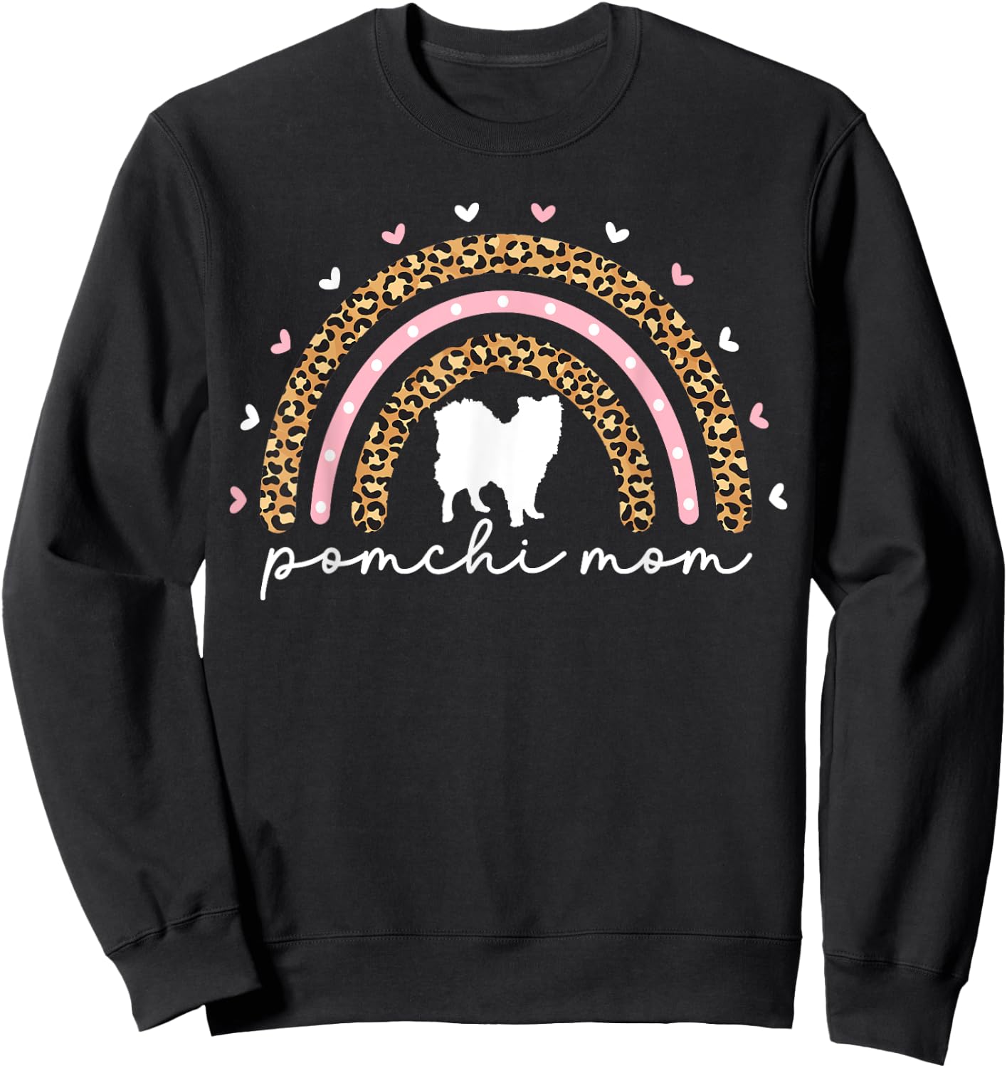 Cute Pomchi Mom Mama Pom-Chi Dog Lovers Mom Funny Sweatshirt - Sweatshirt | Black