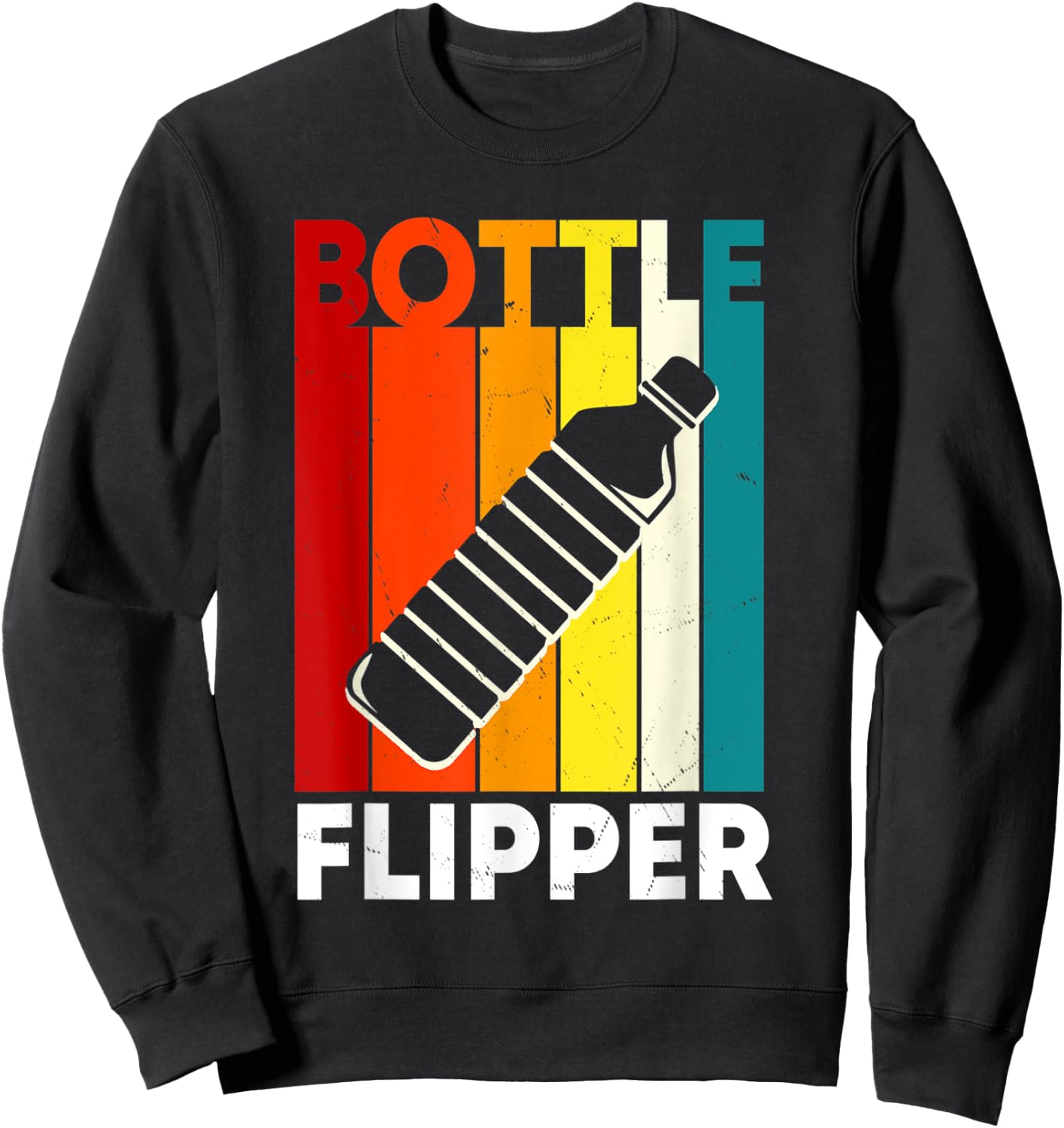 Retro Bottle Flipper Costume Bottle Flipping Sweatshirt - Sweatshirt | Black