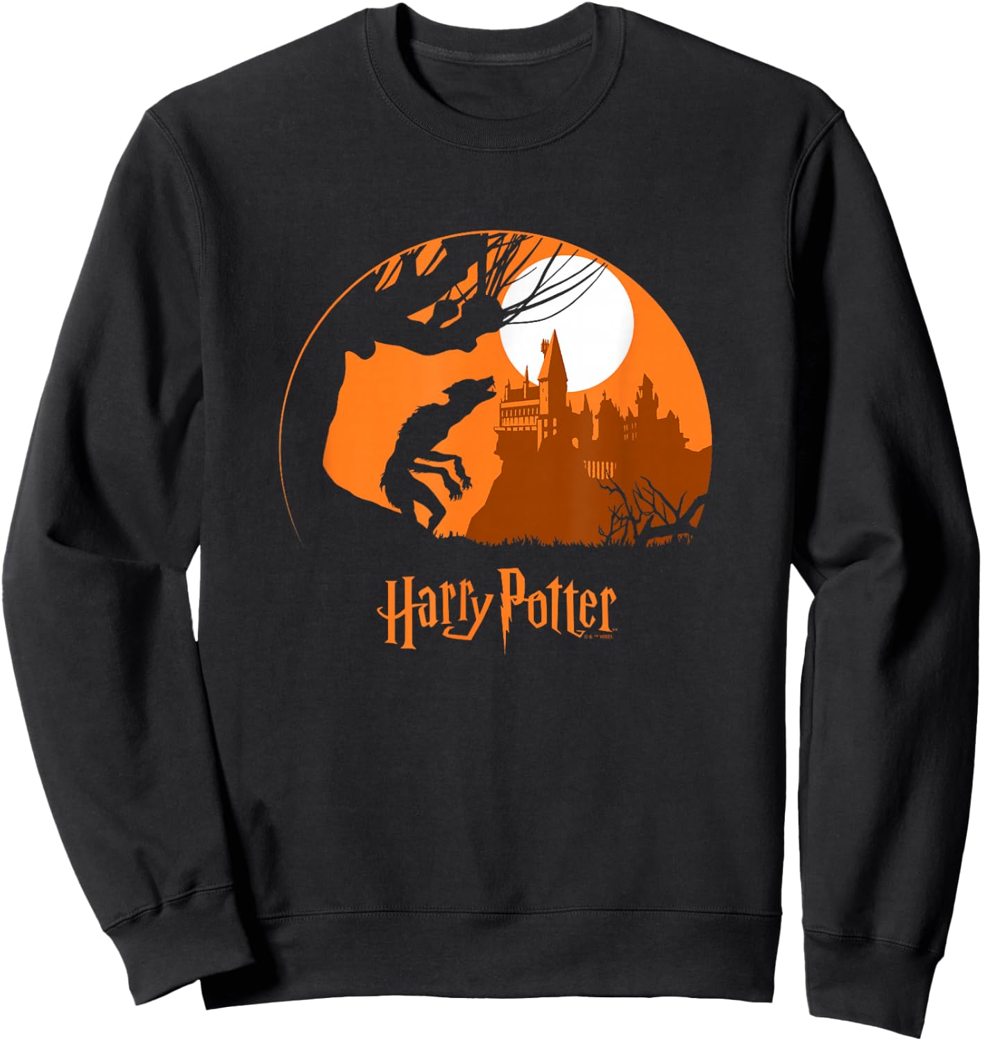 Harry Potter Halloween Werewolf Remus Lupin Silhouette Sweatshirt - Sweatshirt | Black