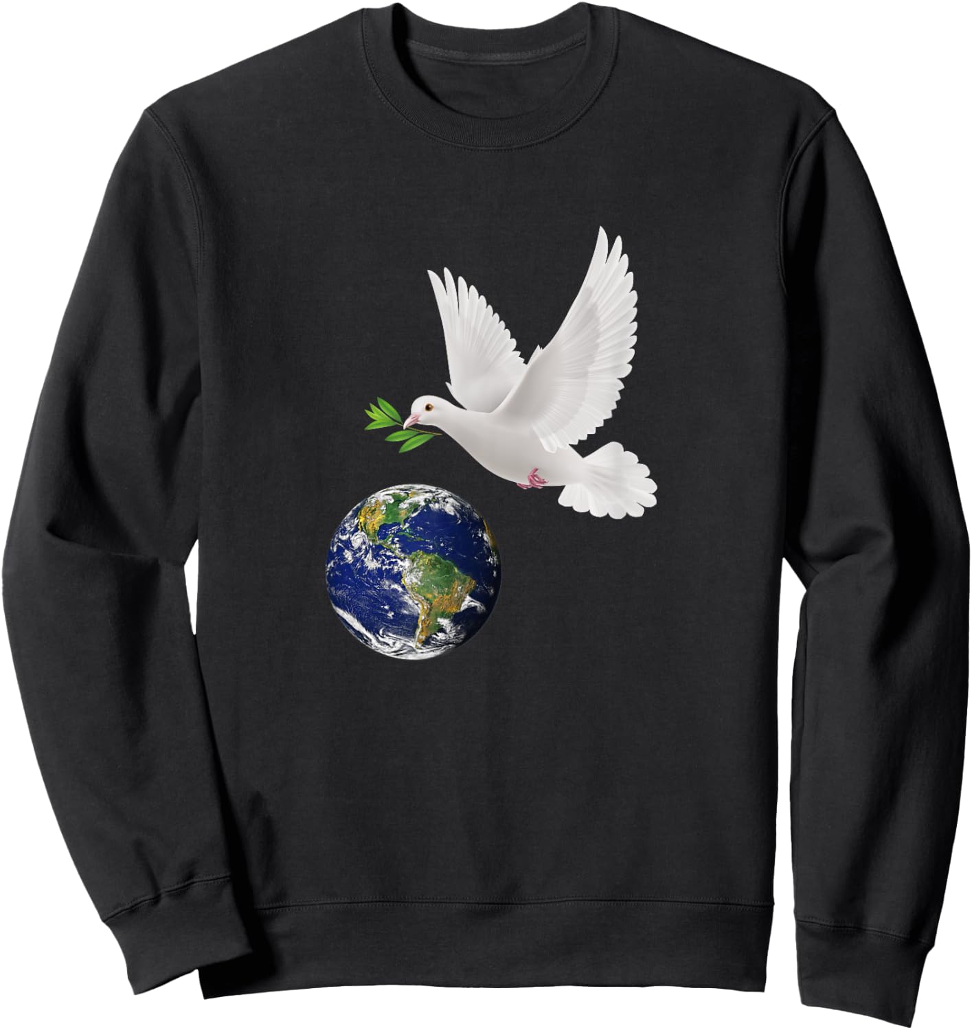 Peace Dove World Peace Earth Peace White Peace Dove , black Sweatshirt - Sweatshirt | Black