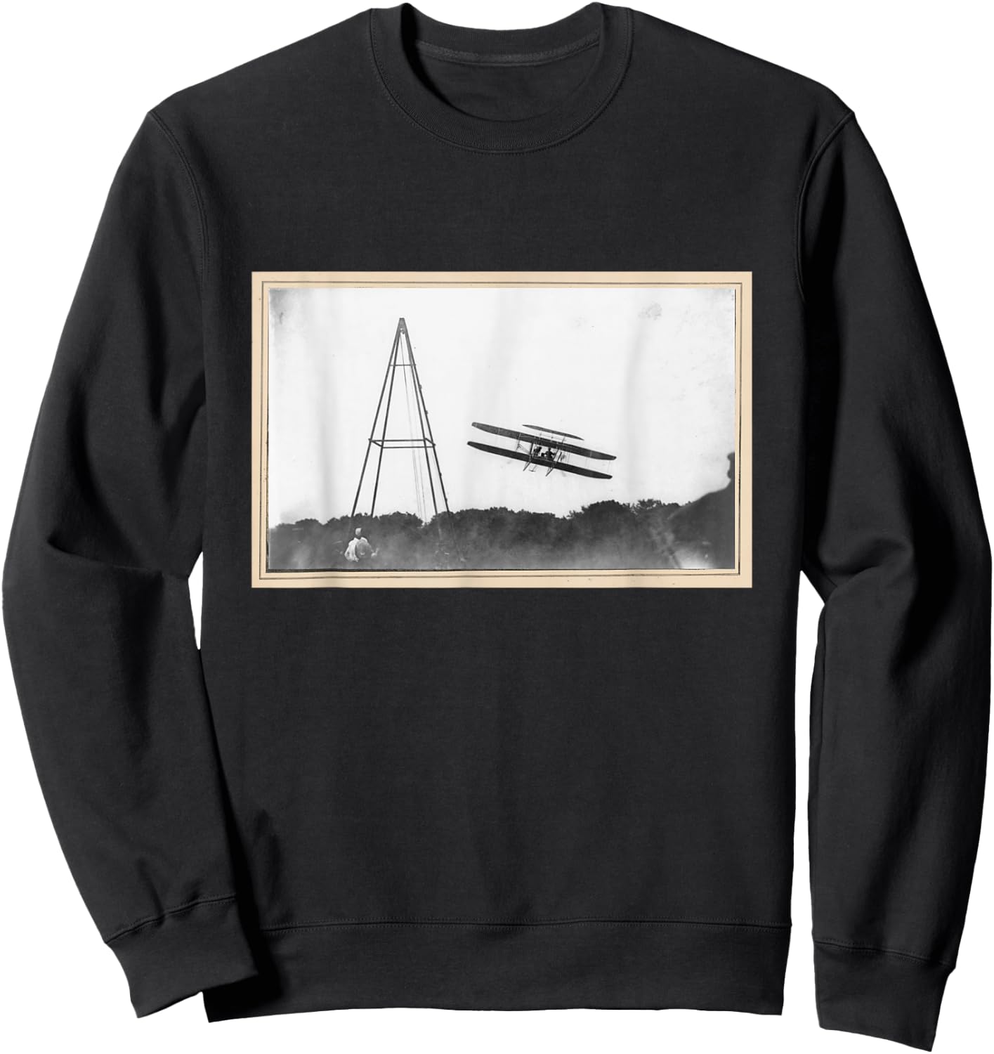Orville Wright Flying T Shirt Sweatshirt - Sweatshirt | Black