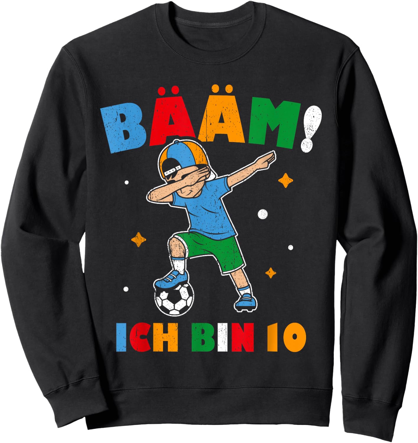I Am 10 Dabbing Birthday Shirt 10 Years Boys Gift , black Sweatshirt - Sweatshirt | Black