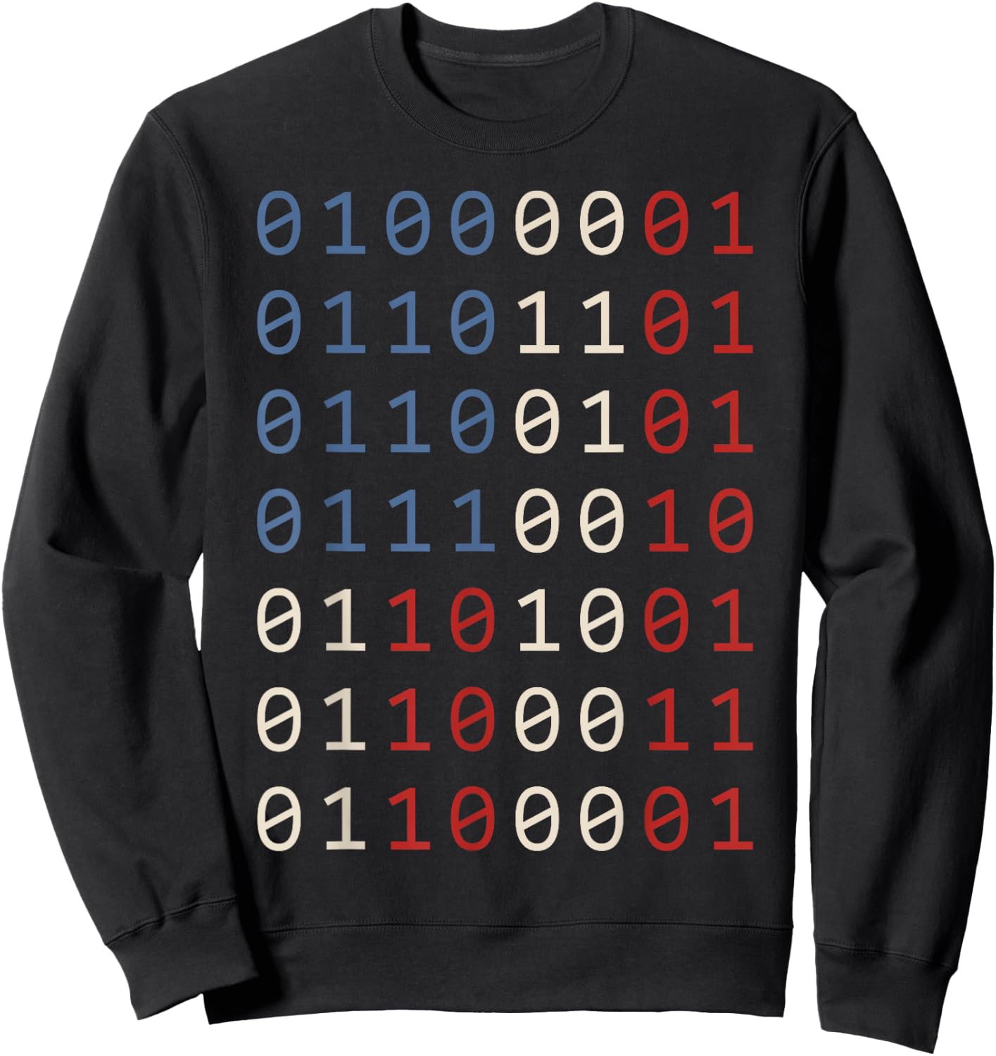 Patriotic Programmer Funny American Flag Software Developer Sweatshirt - Sweatshirt | Black