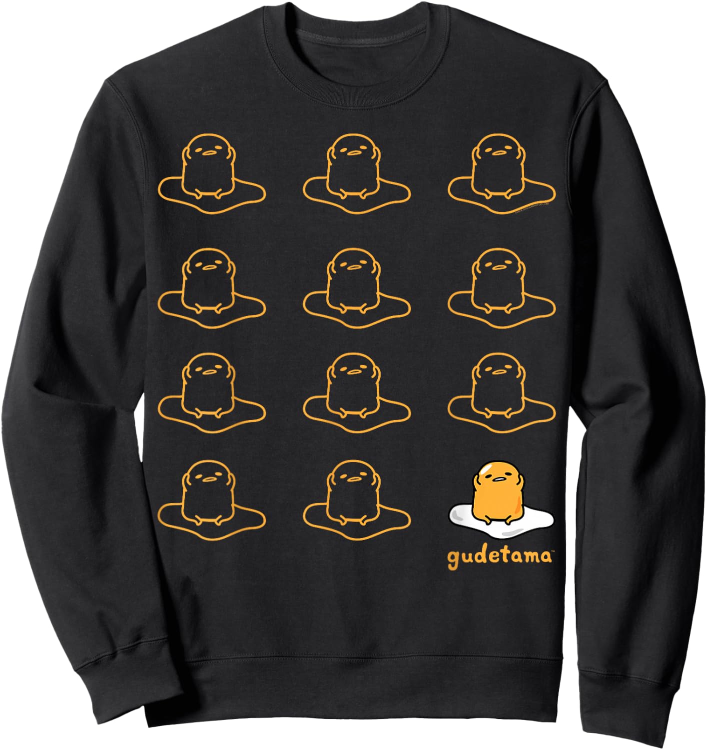 Gudetama The Lazy Egg Real Sweatshirt - Sweatshirt | Black