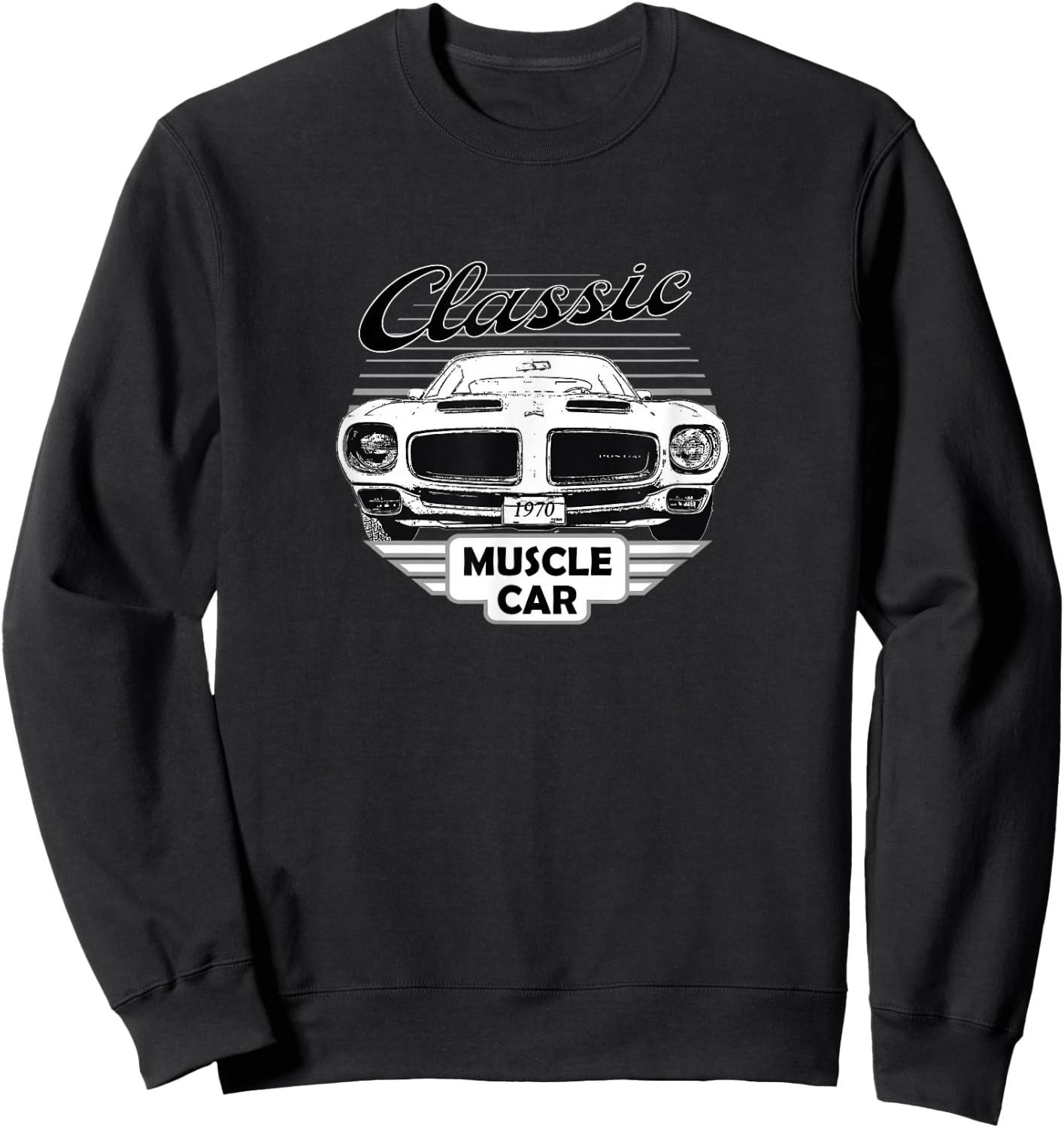 Firebird Classic American Muscle Car 70s Sweatshirt - Sweatshirt | Black