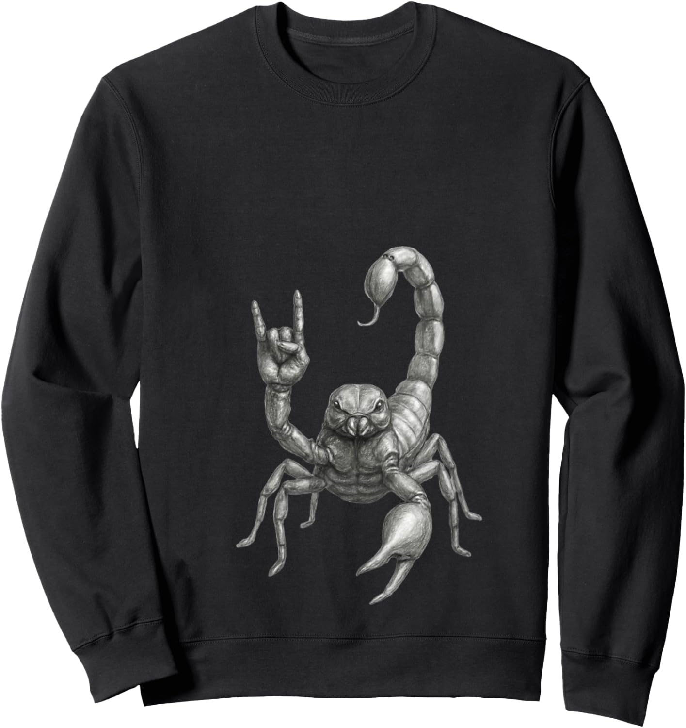 Scorpion Festival Band Cool Scorpion Retro Rock Music Lover V-Neck Sweatshirt - Sweatshirt | Black