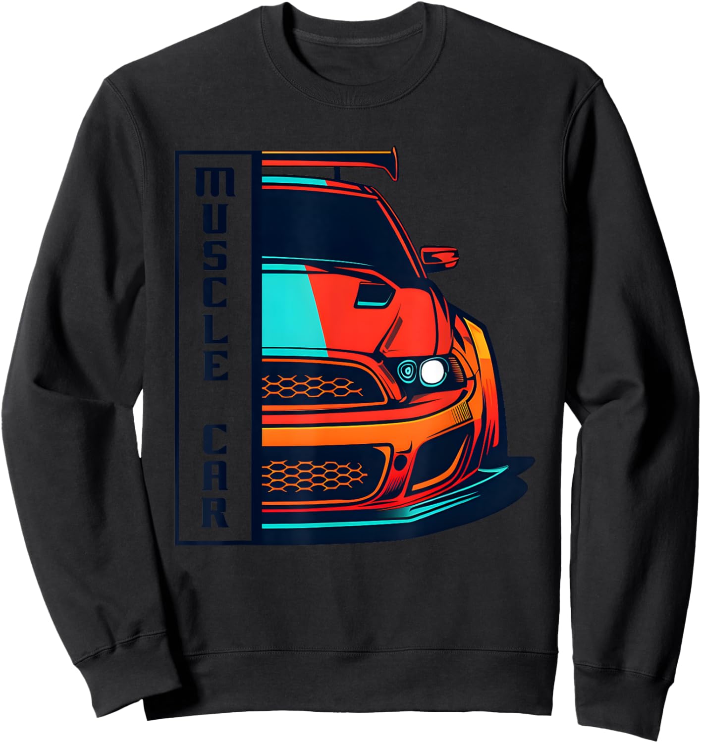 Muscle Car US Shirt Modern Muscle Car Man Children Sweatshirt - Sweatshirt | Black