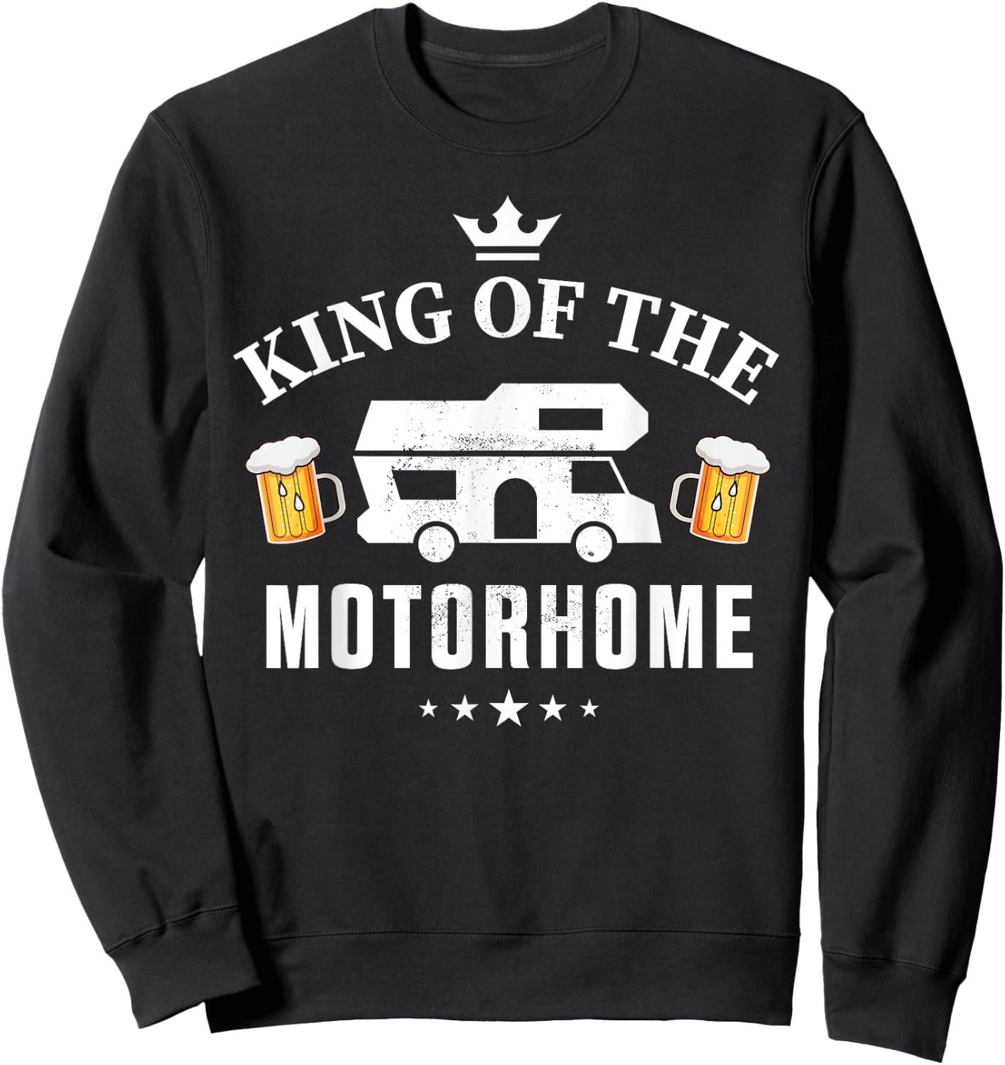 King of the Motorhome Gift Camping enthusiastic Husband Sweatshirt - Sweatshirt | Black