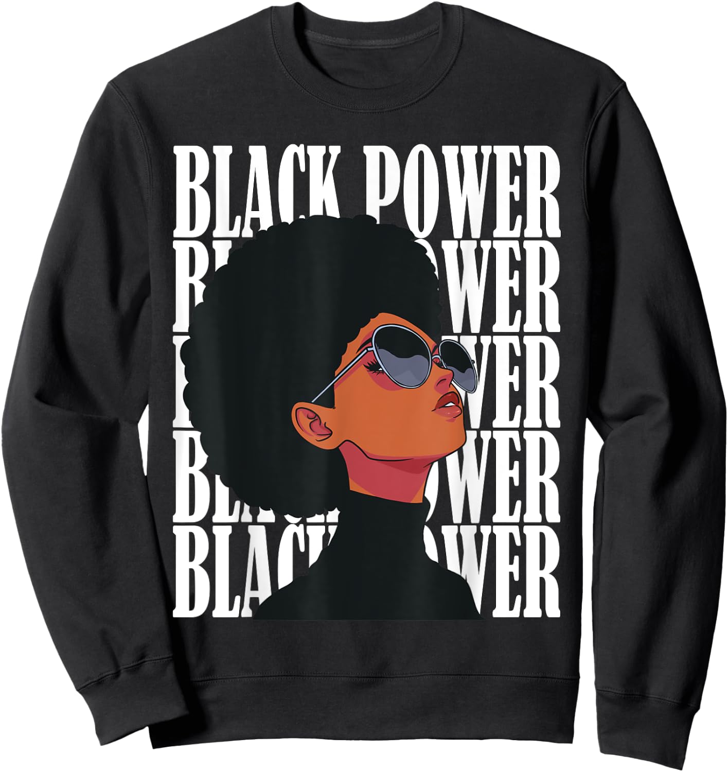 Black Power Panther Party Natural Hair Afro Proud Melanin Sweatshirt - Sweatshirt | Black
