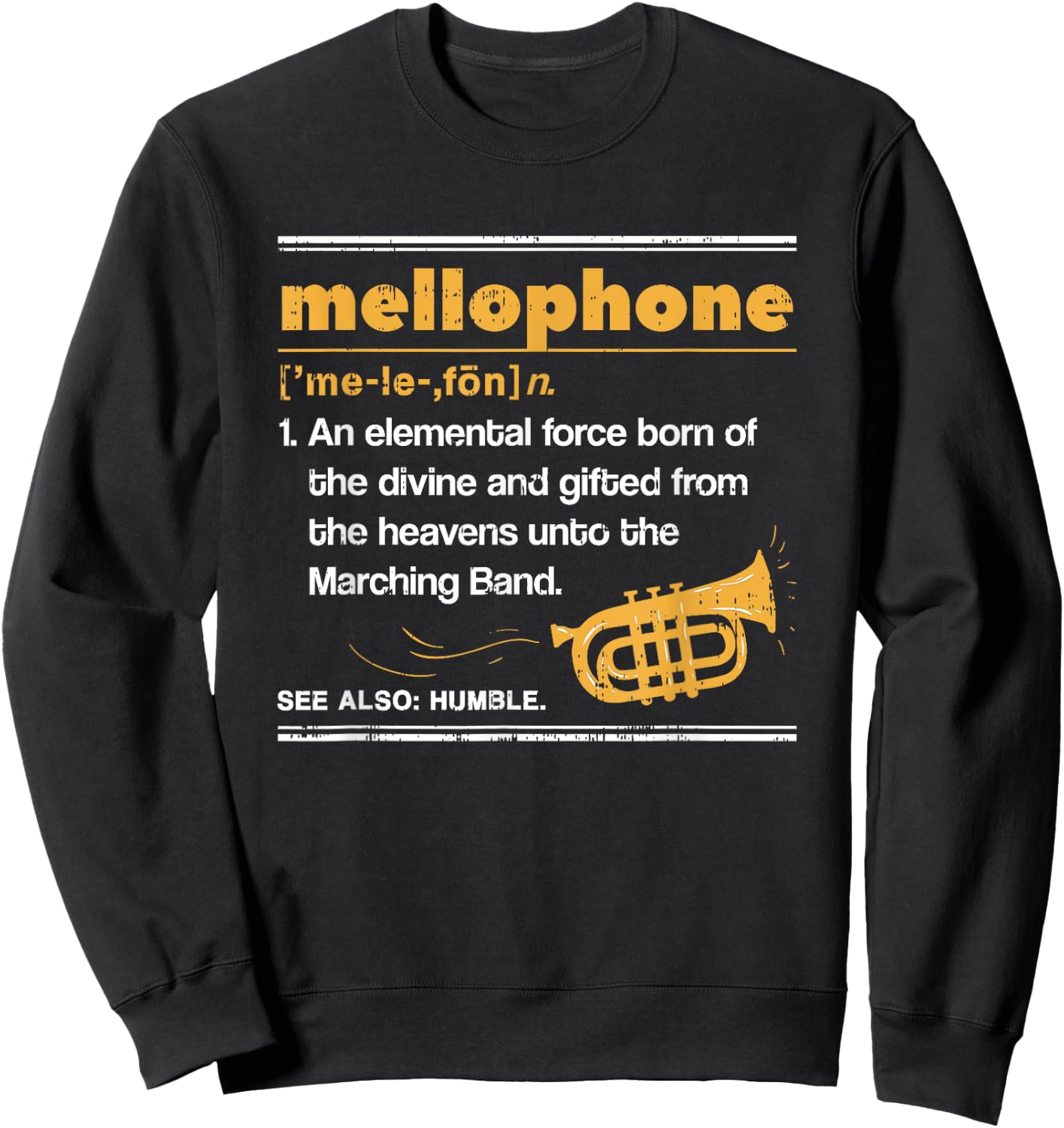 Mellophone I Definition Shirt French Horn Sweatshirt - Sweatshirt | Black