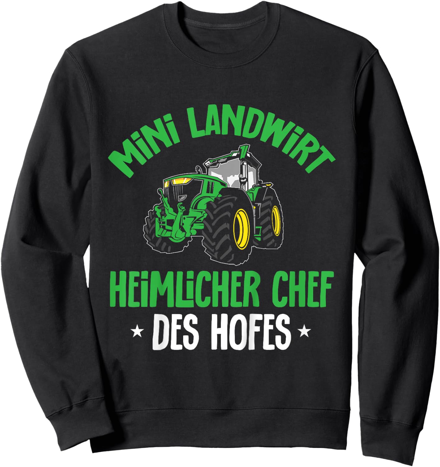 Kinder Mini Landwirt Heimlicher Chef Des Hofes Junge Sweatshirt - Sweatshirt | Black