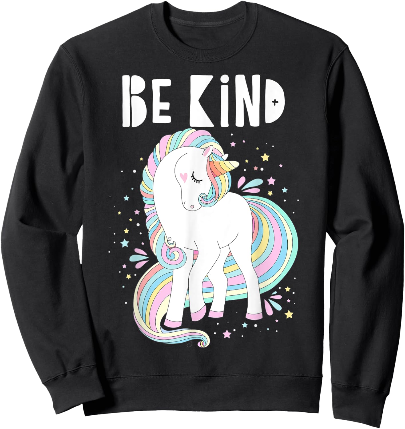 Be Kind - Choose Kindness Anti Bullying Rainbow Unicorn Sweatshirt - Sweatshirt | Black